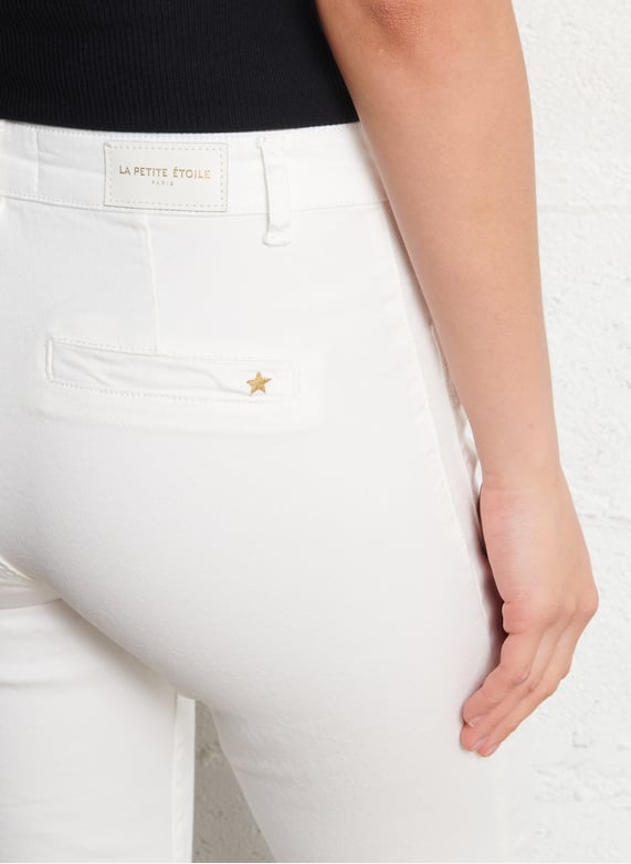 Straight Cut Jeans aus Stretch-Baumwolle | Beige by LA PETITE ETOILE Straight Cut Jeans aus Stretch-Baumwolle Beige