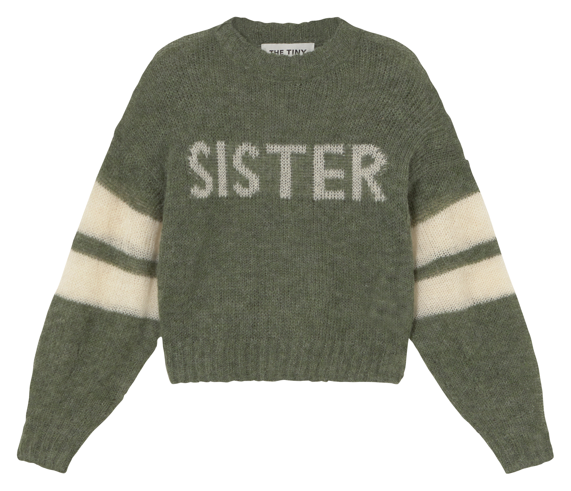 Pull oversize en laine mélangée THE TINY BIG SISTER Kaki