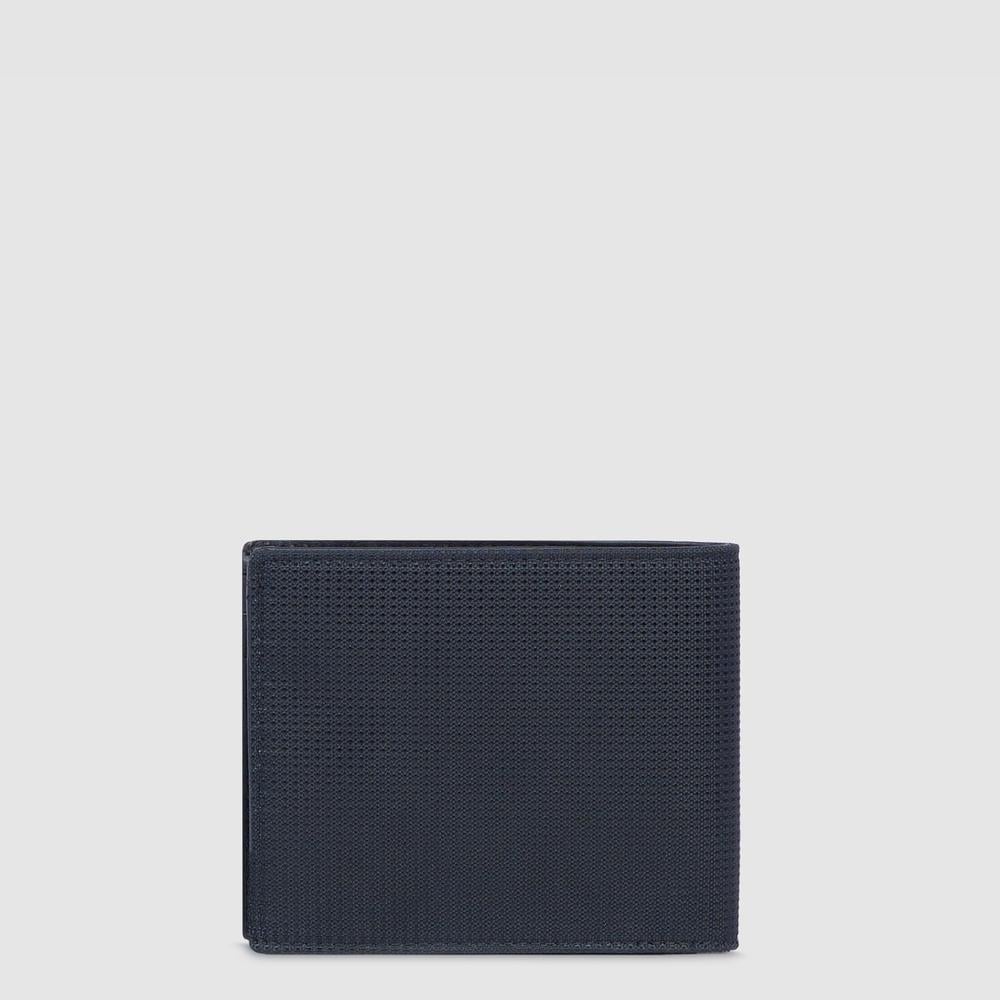 Men's wallet with coin pocket, credit card slots, removable flap, and RFID protection PIQUADRO Black