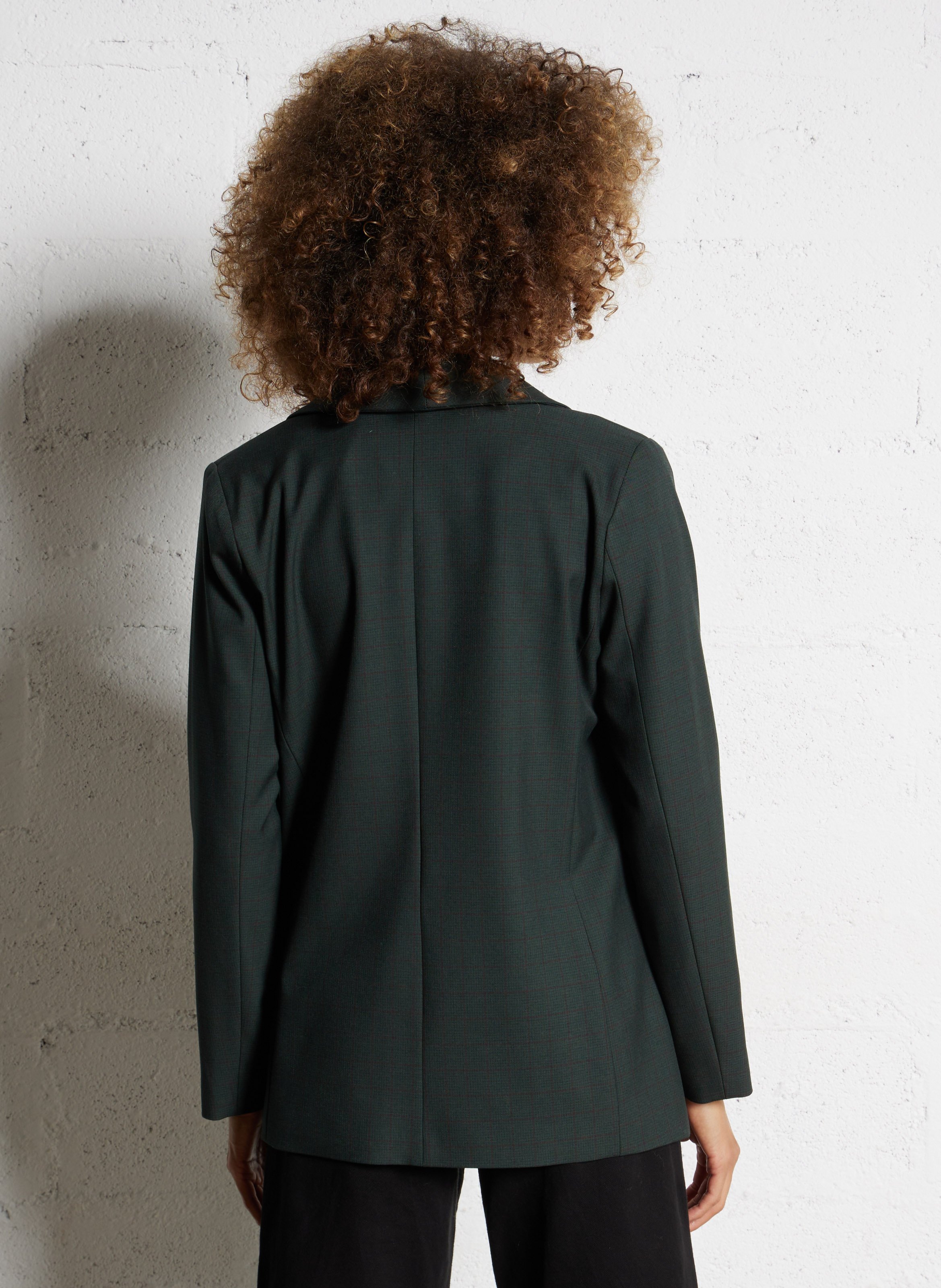 Cotton-blend cardigan with tailored collar I CODE Green