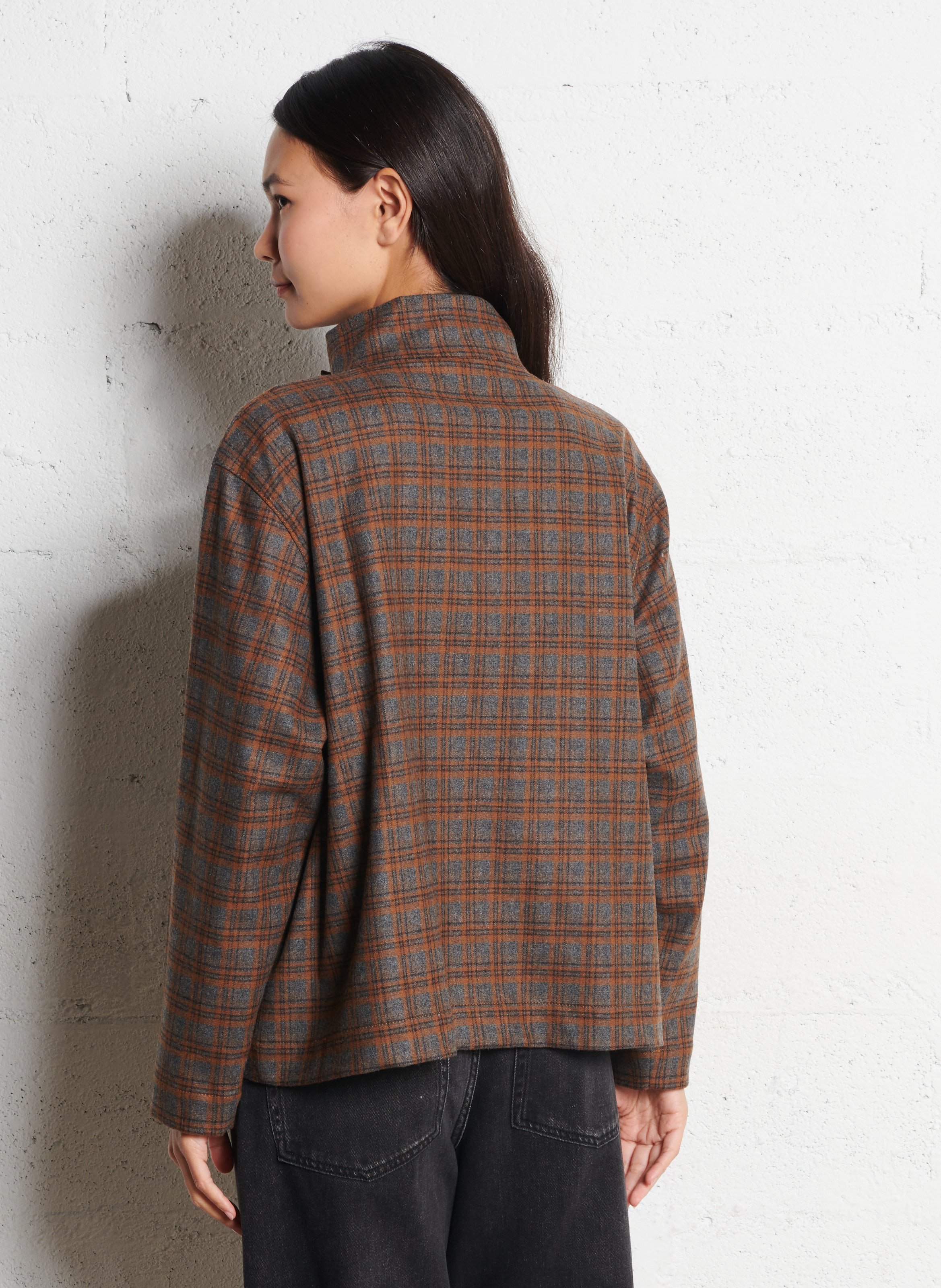 Top col montant en laine mélangée BELLEPIECE Beige