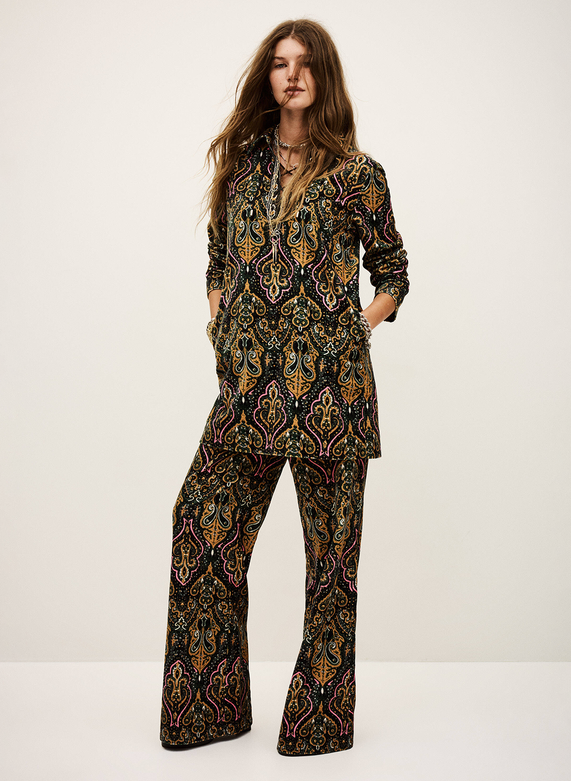 Pantalon large imprimé BA&SH Multicolore