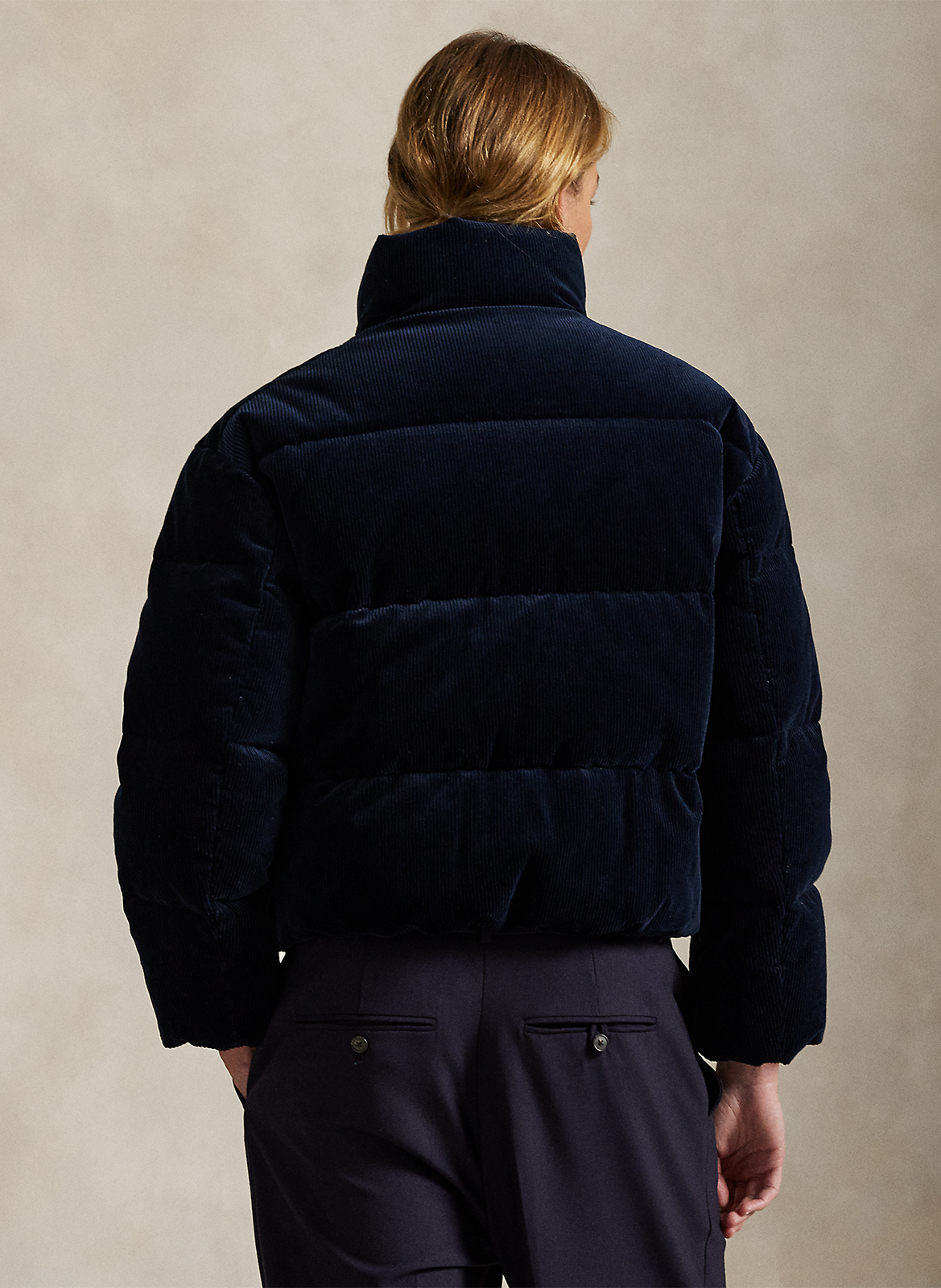 Doudoune col montant en coton mélangé POLO RALPH LAUREN Bleu