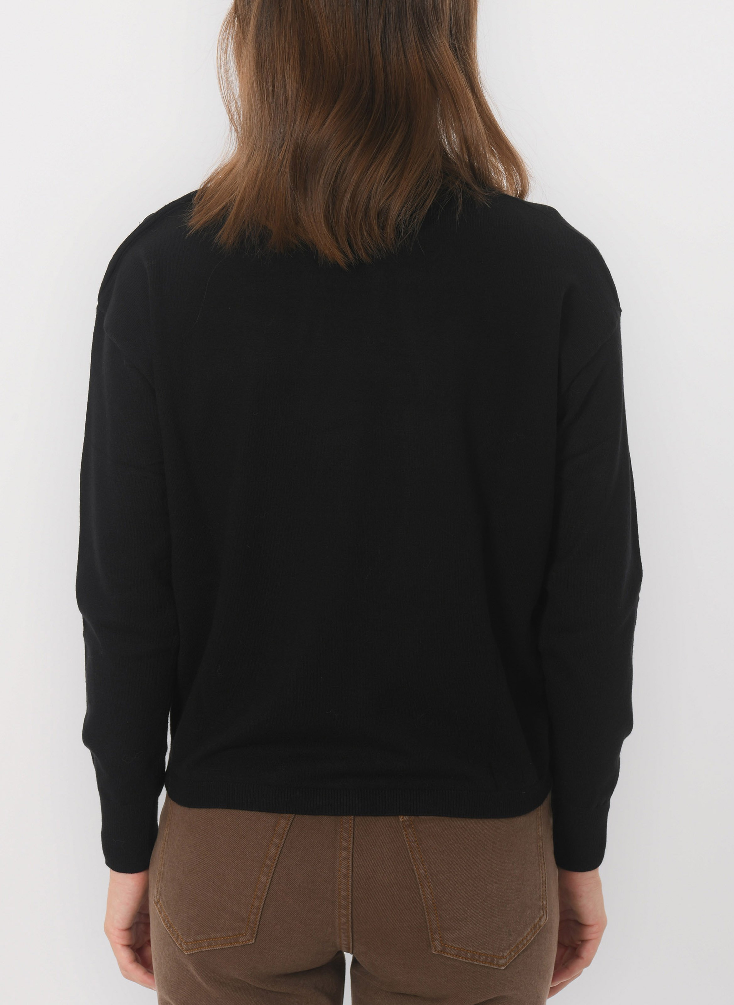 Kurzärmliger Pullover mit Rundhalsausschnitt KOOKAI Schwarz