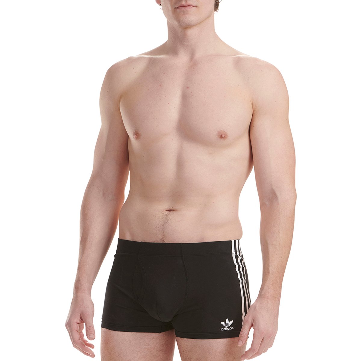 Flex cotton 3-stripe boxer shorts, pack of 3 ADIDAS UNDERWEAR Black