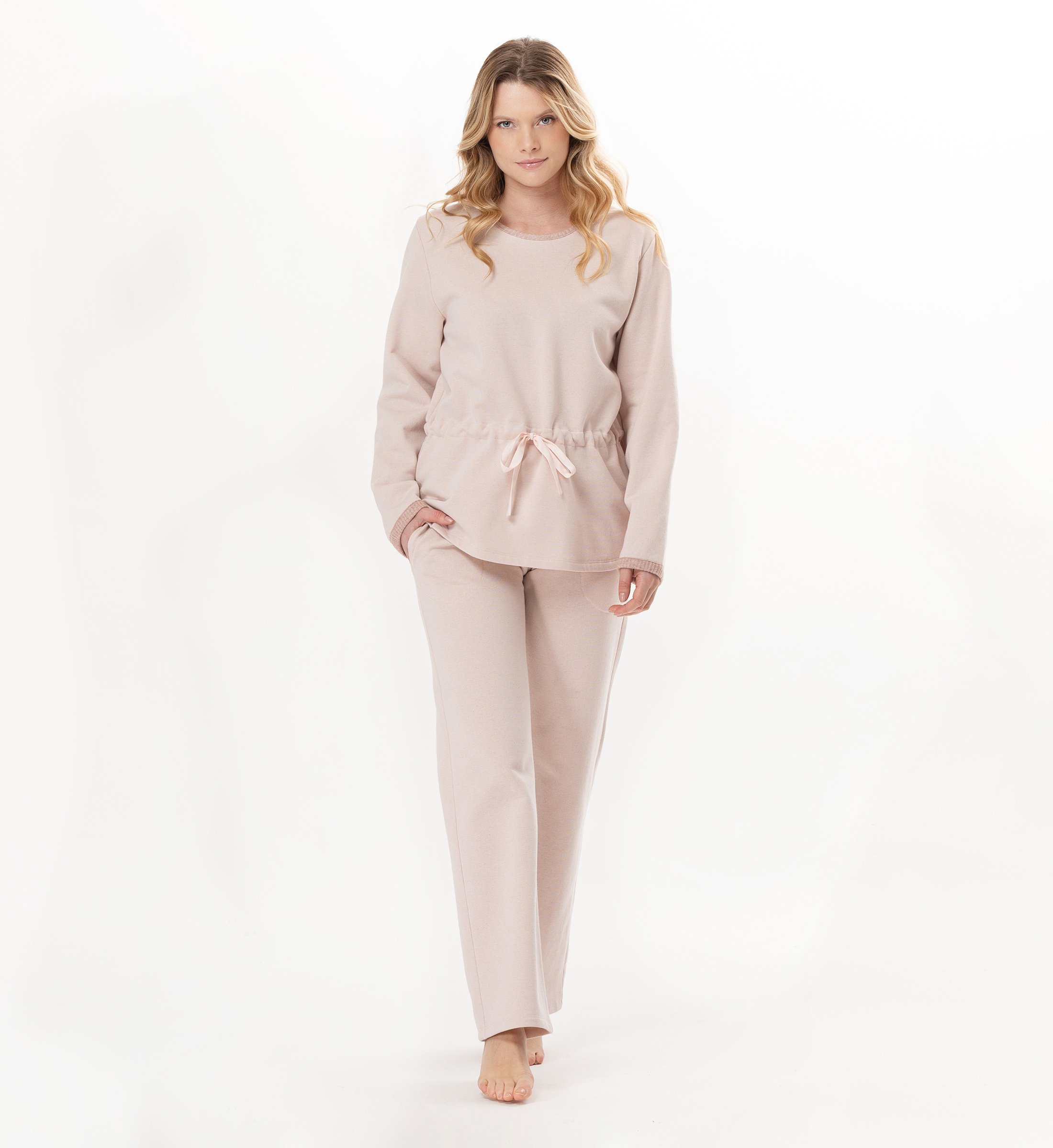 Lurex sweatshirt and jogger set LE CHAT Pink