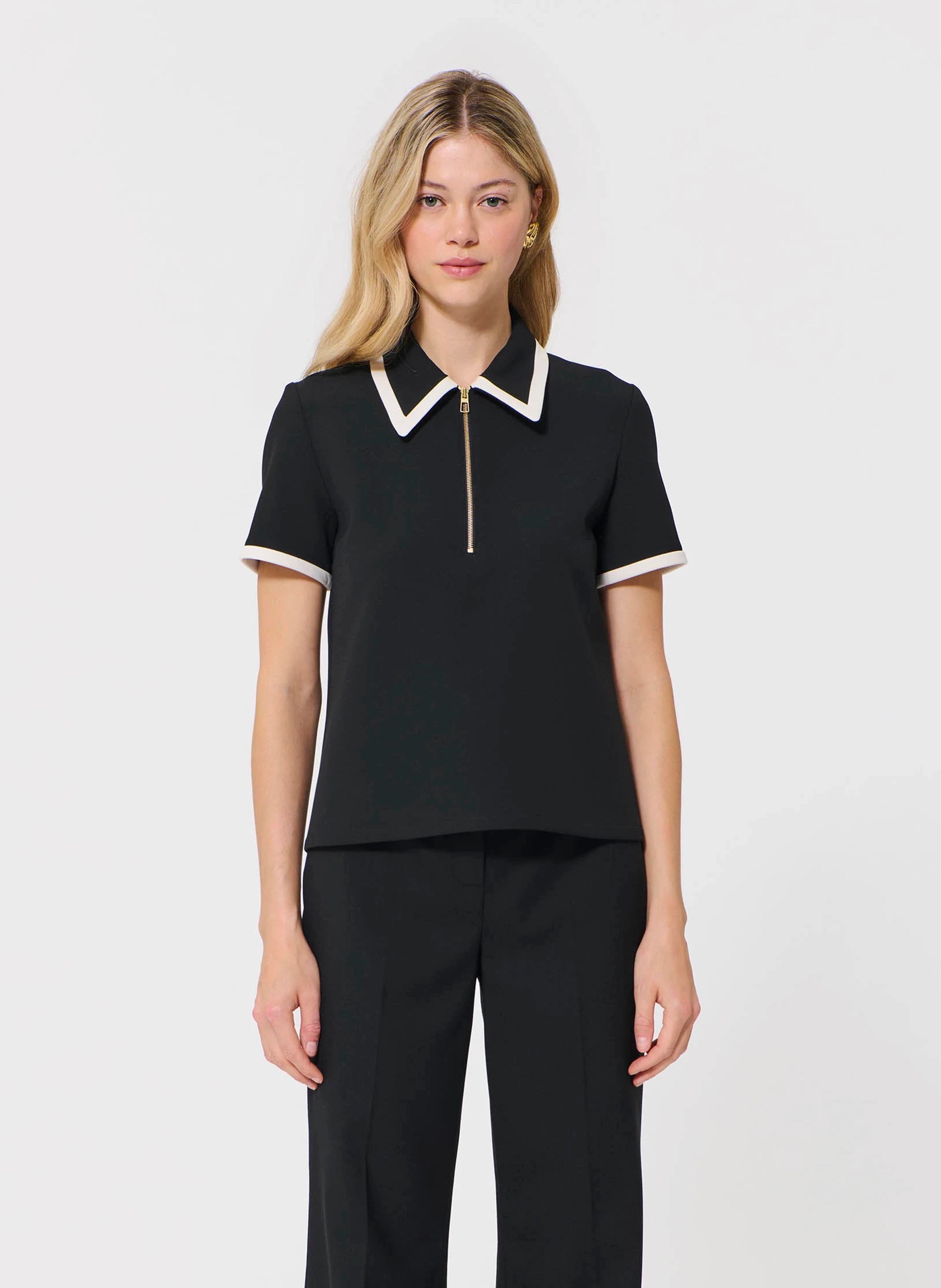 Straight fit classic collar polo TARA JARMON