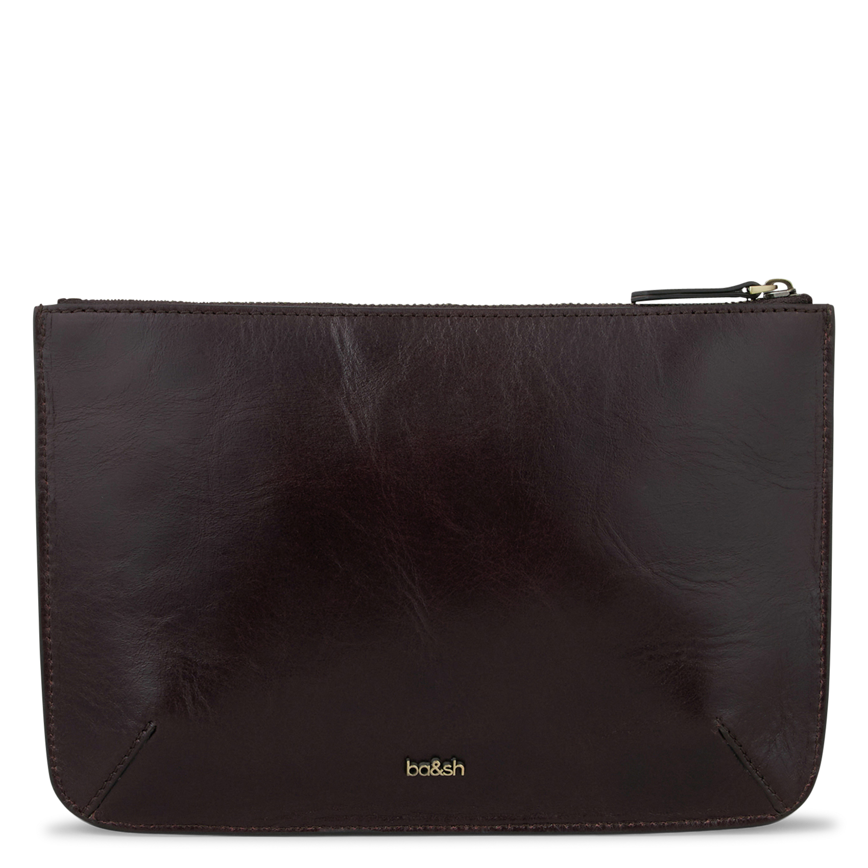 Portefeuille en cuir BA&SH Marron