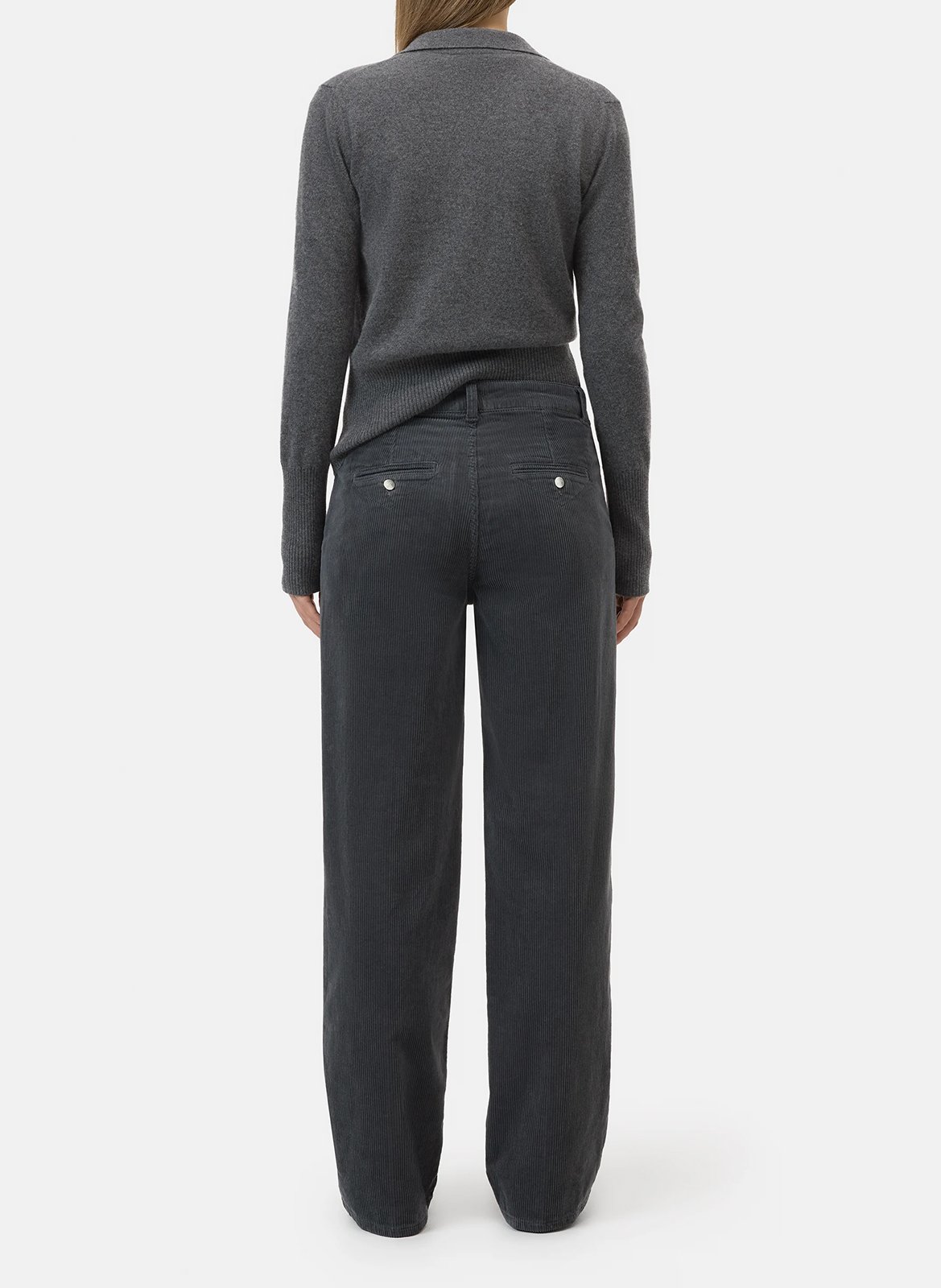 Mid-rise corduroy pants CLOSED Grey