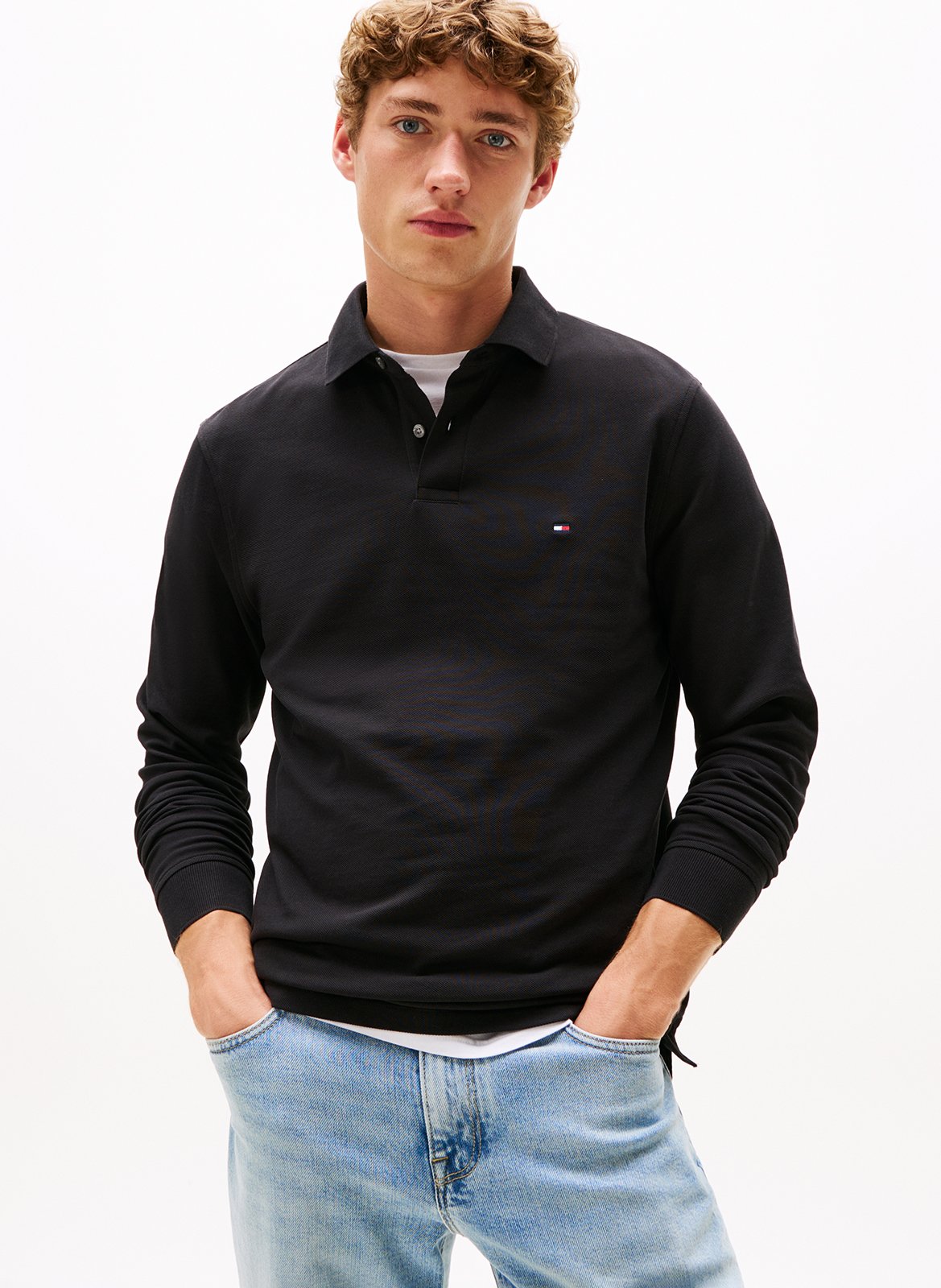 Polo regular-fit en coton bio mélangé  TOMMY HILFIGER