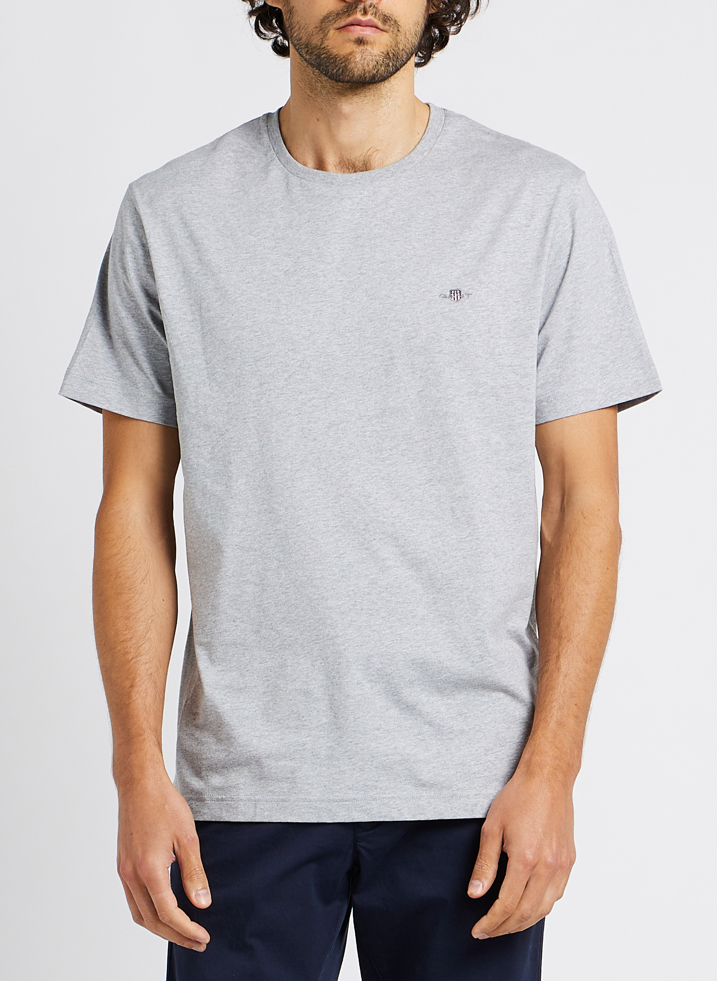 Straight cotton round-neck T-shirt GANT