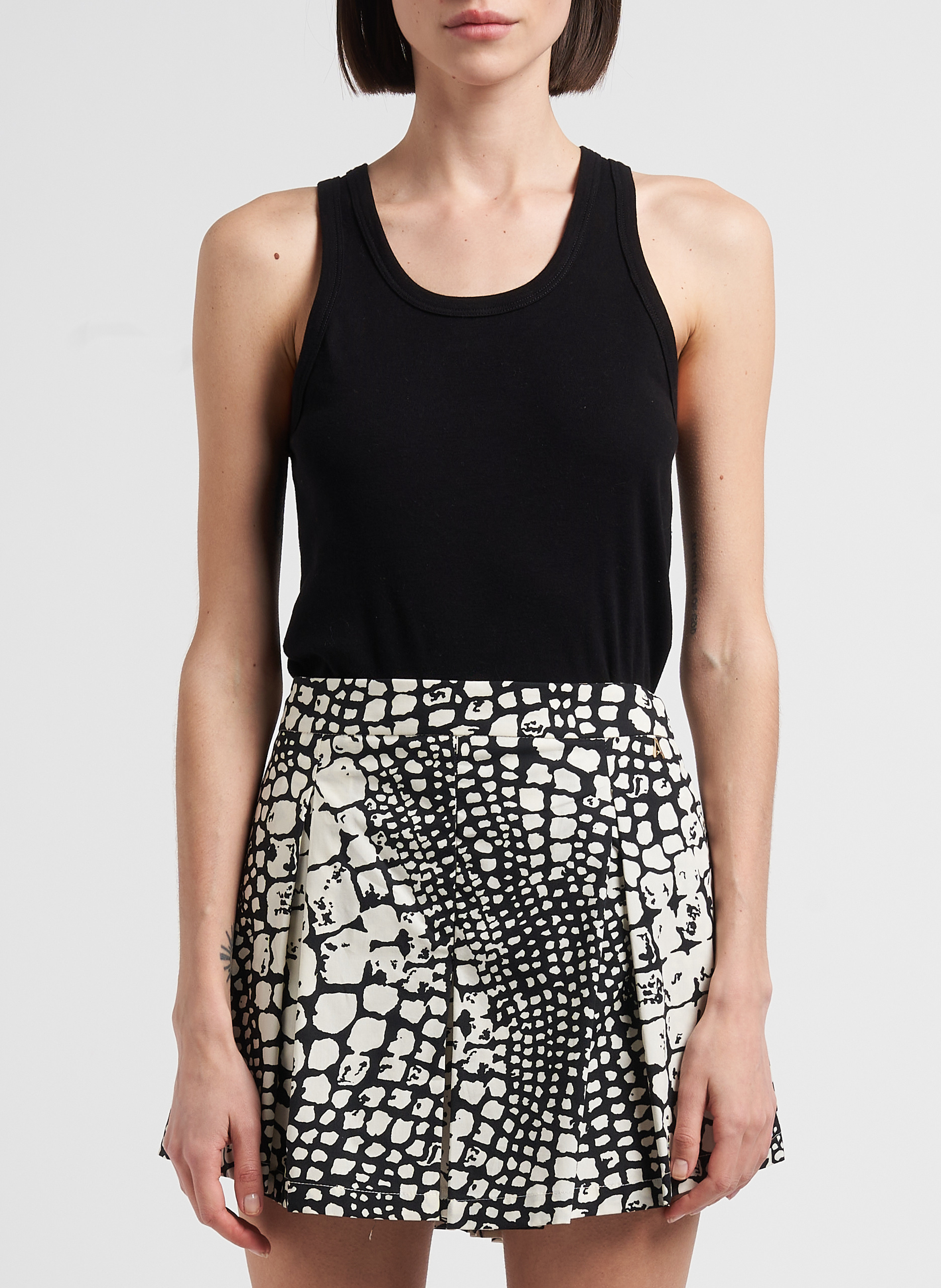 Printed cotton poplin shorts TWINSET Multicolored