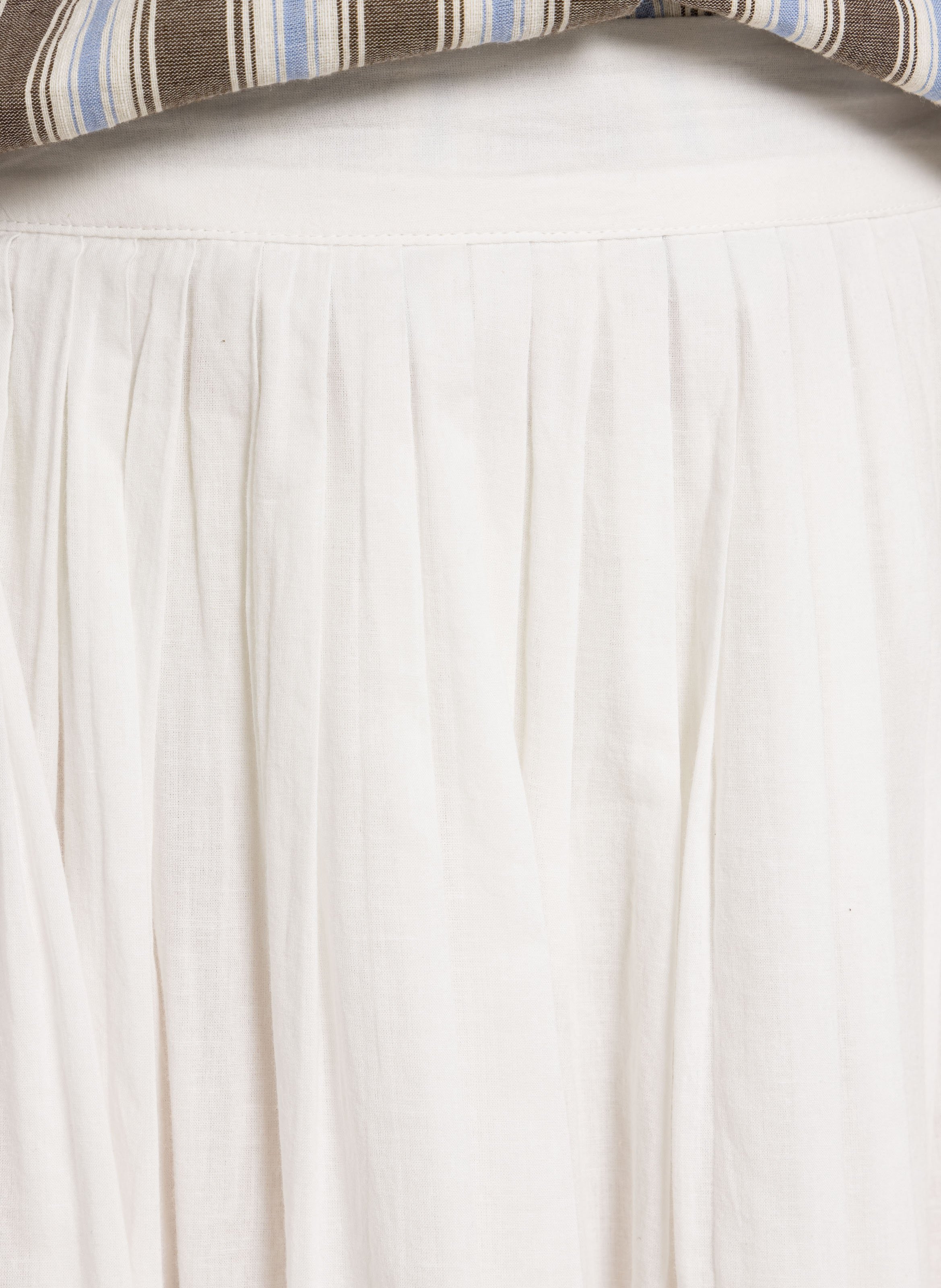 Ausgestellter Midi-Baumwollrock HOD PARIS Weiss