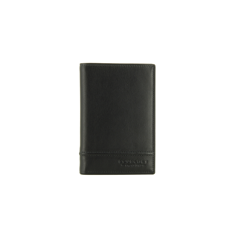 Babylon leather wallet POURCHET Black