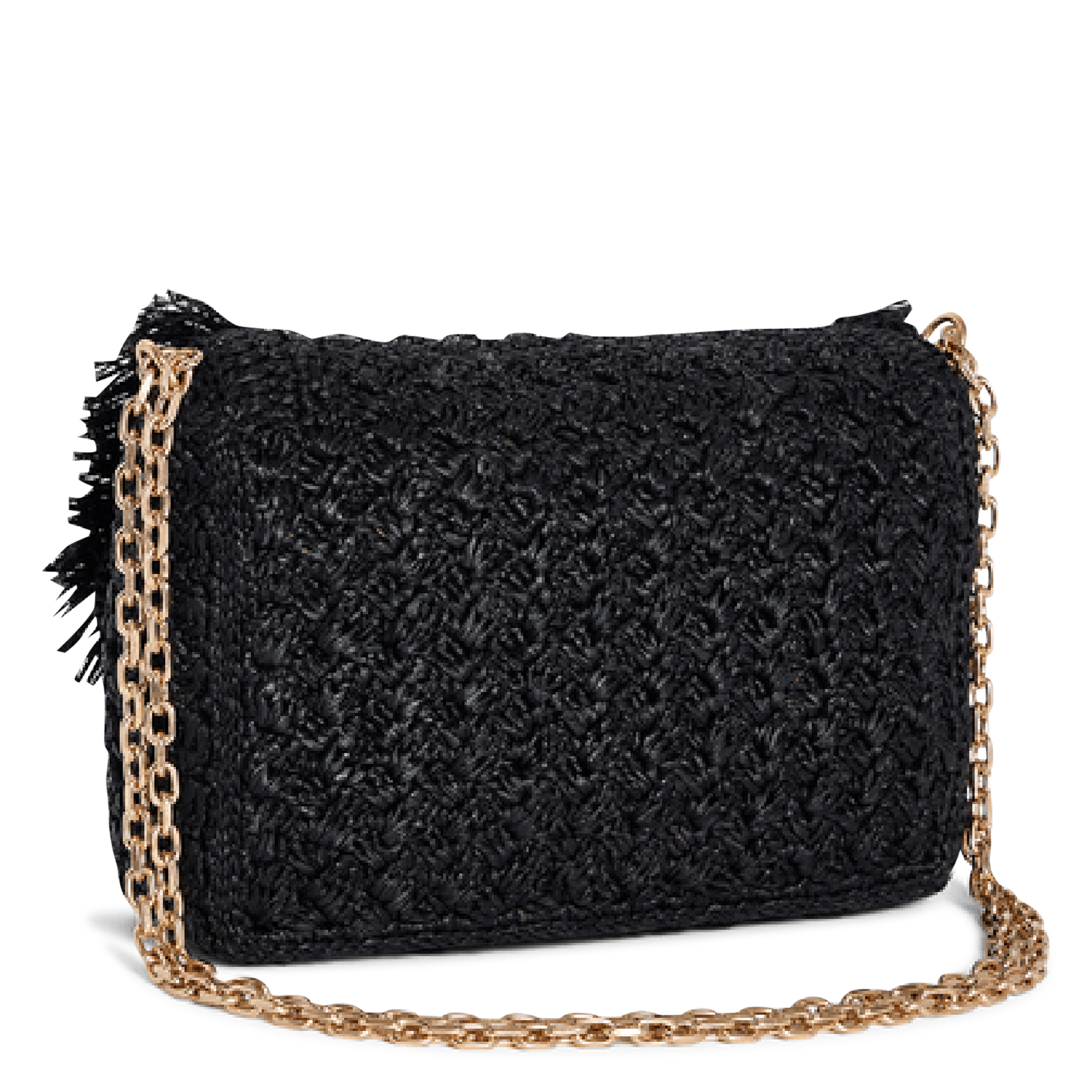 Sac bandoulière en raphia  VANESSA BRUNO Noir