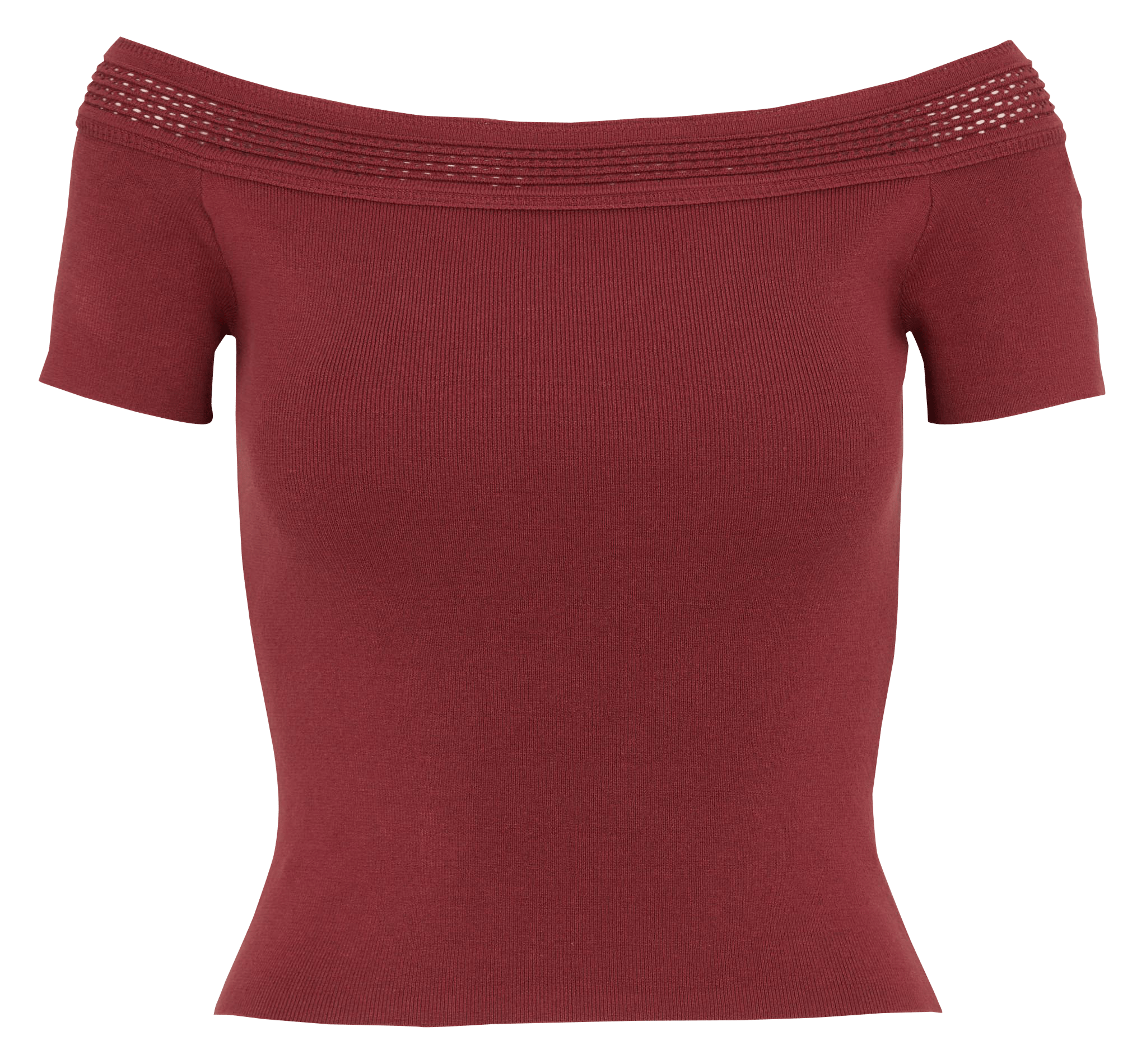 Top met boothals, aansluitend model KOOKAI Oranje