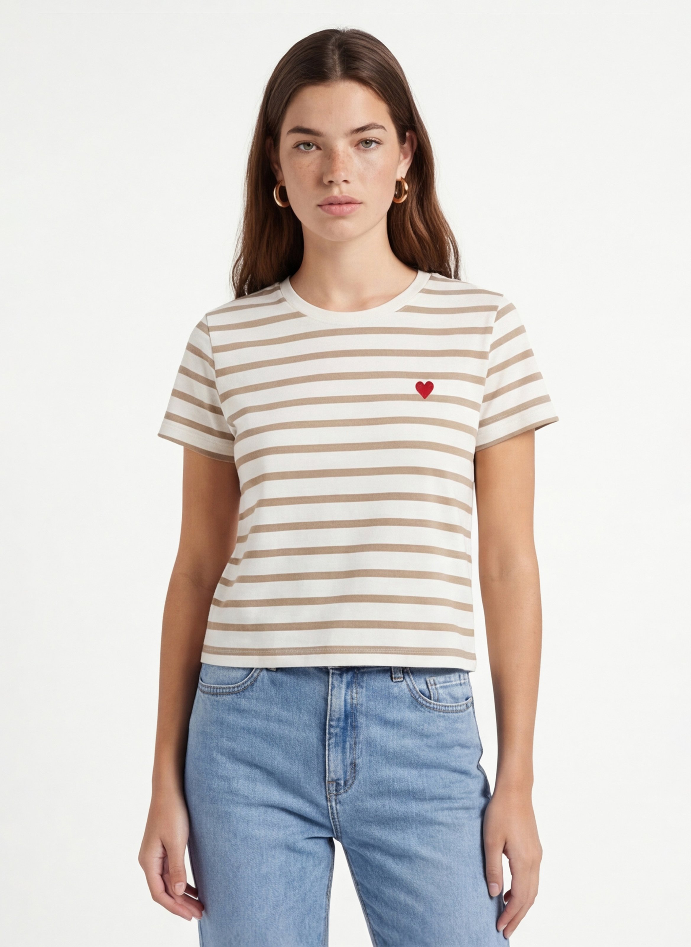 Tee-shirt col rond en coton KOOKAI Blanc