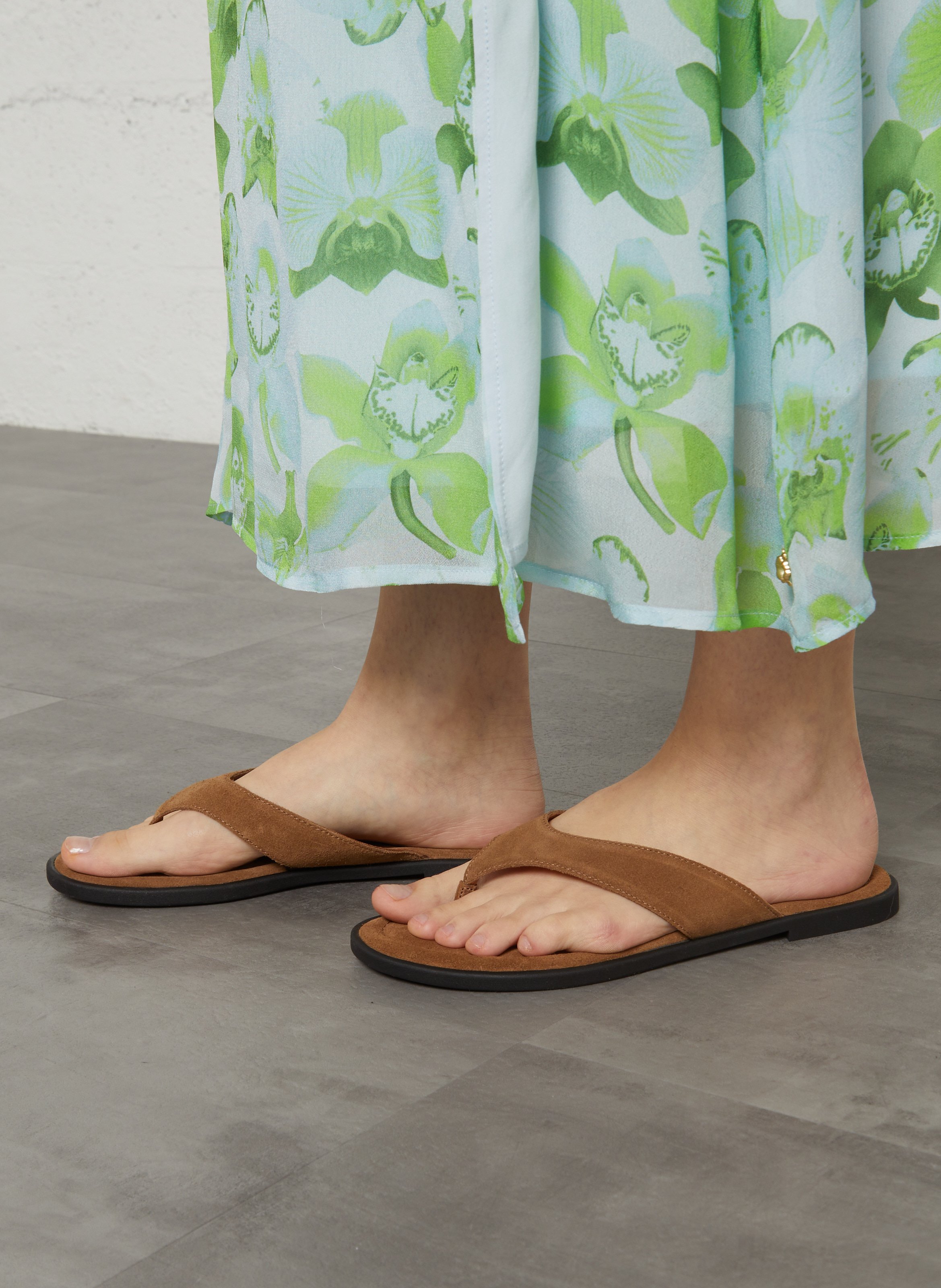 Sandales plate en cuir VAGABOND Beige