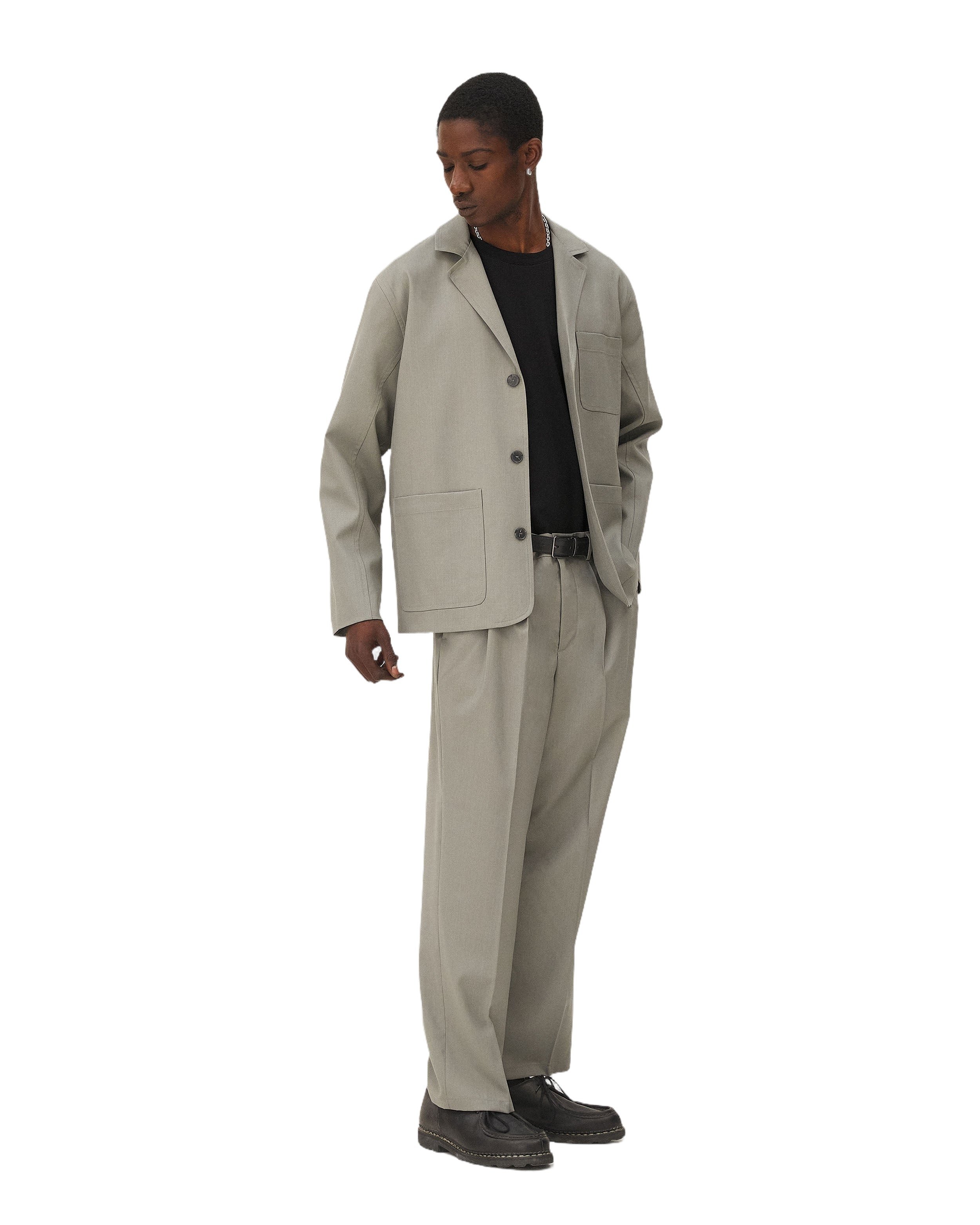 Pleated trousers Eucalyptus Noyoco Green