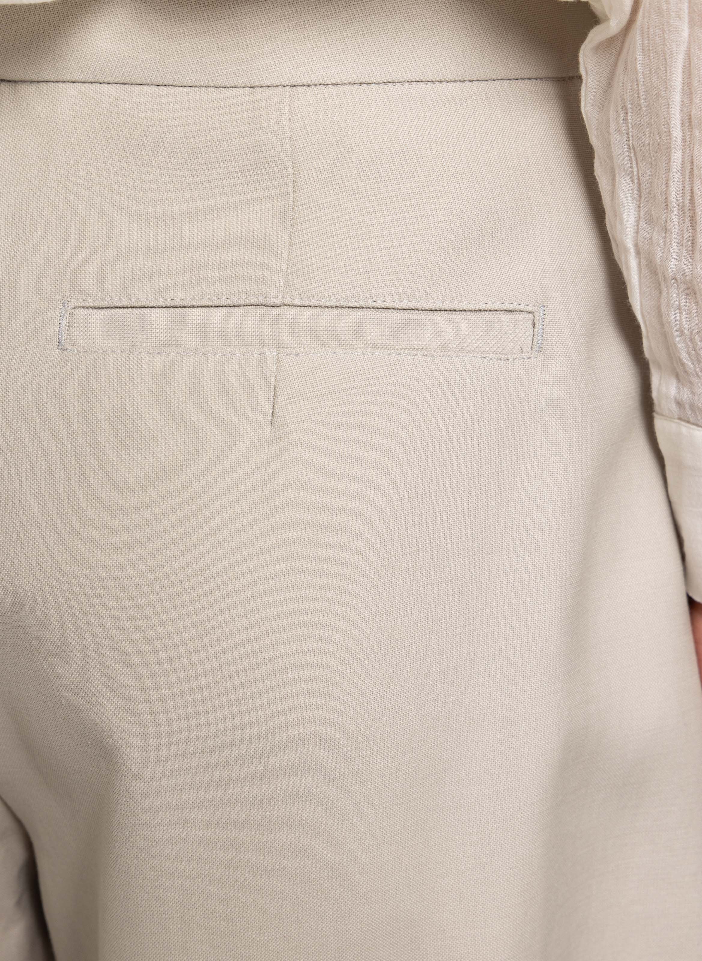 High-waisted wide-leg trousers in a solid color SOEUR Grey