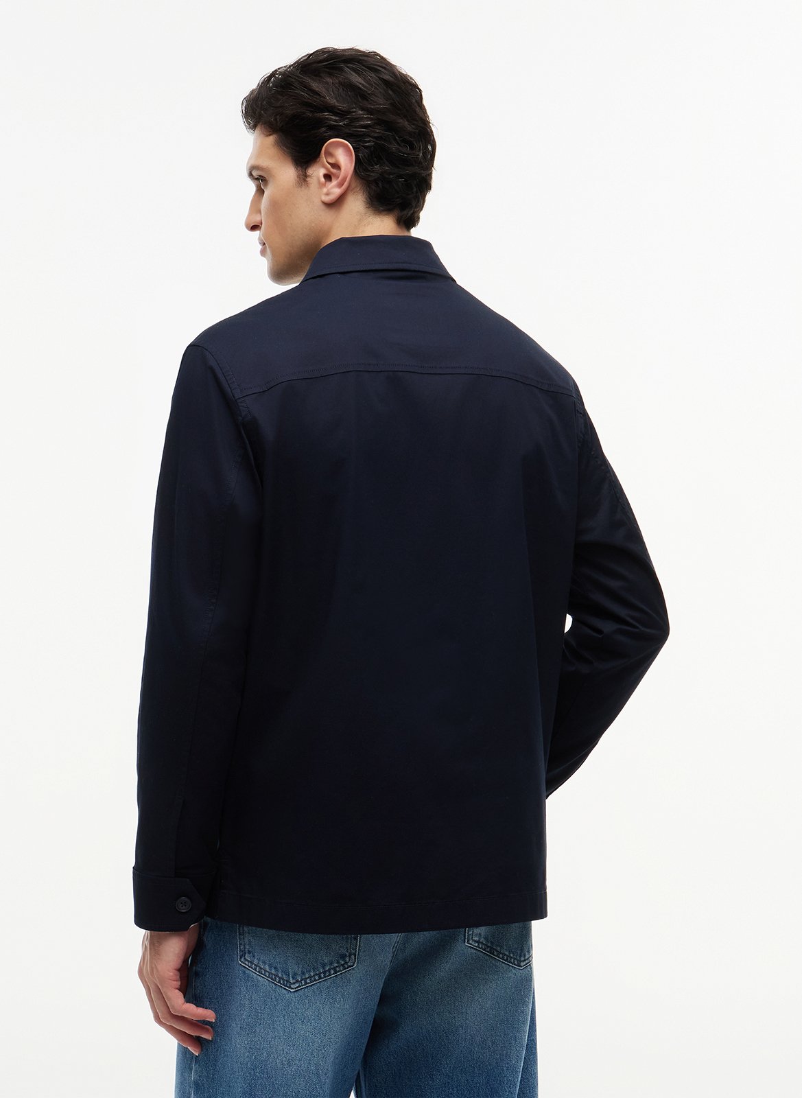 Organic Cotton Blend Overshirt TOMMY HILFIGER Blue