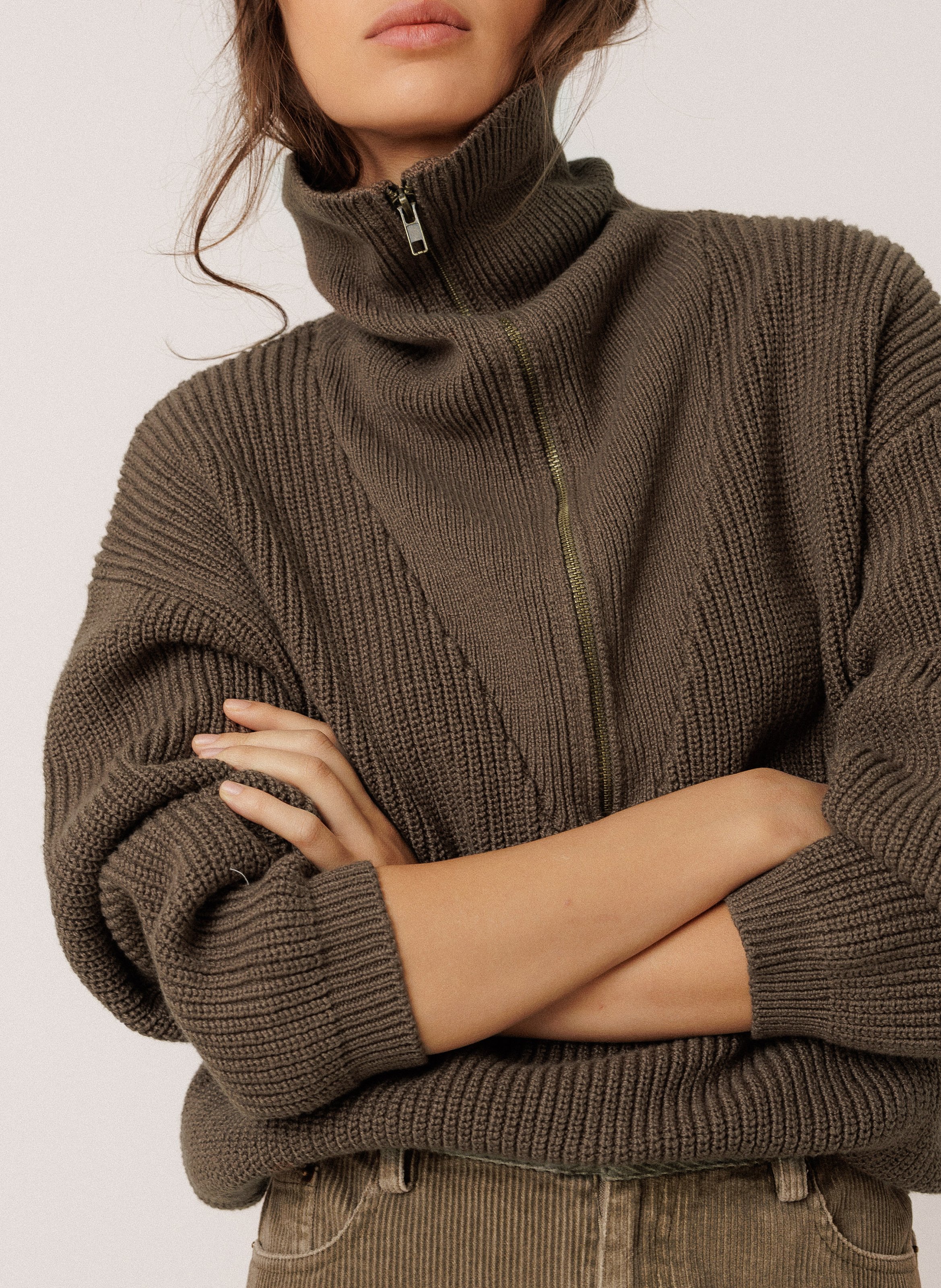 Tricot chauffeurstrui INDI & COLD Kaki
