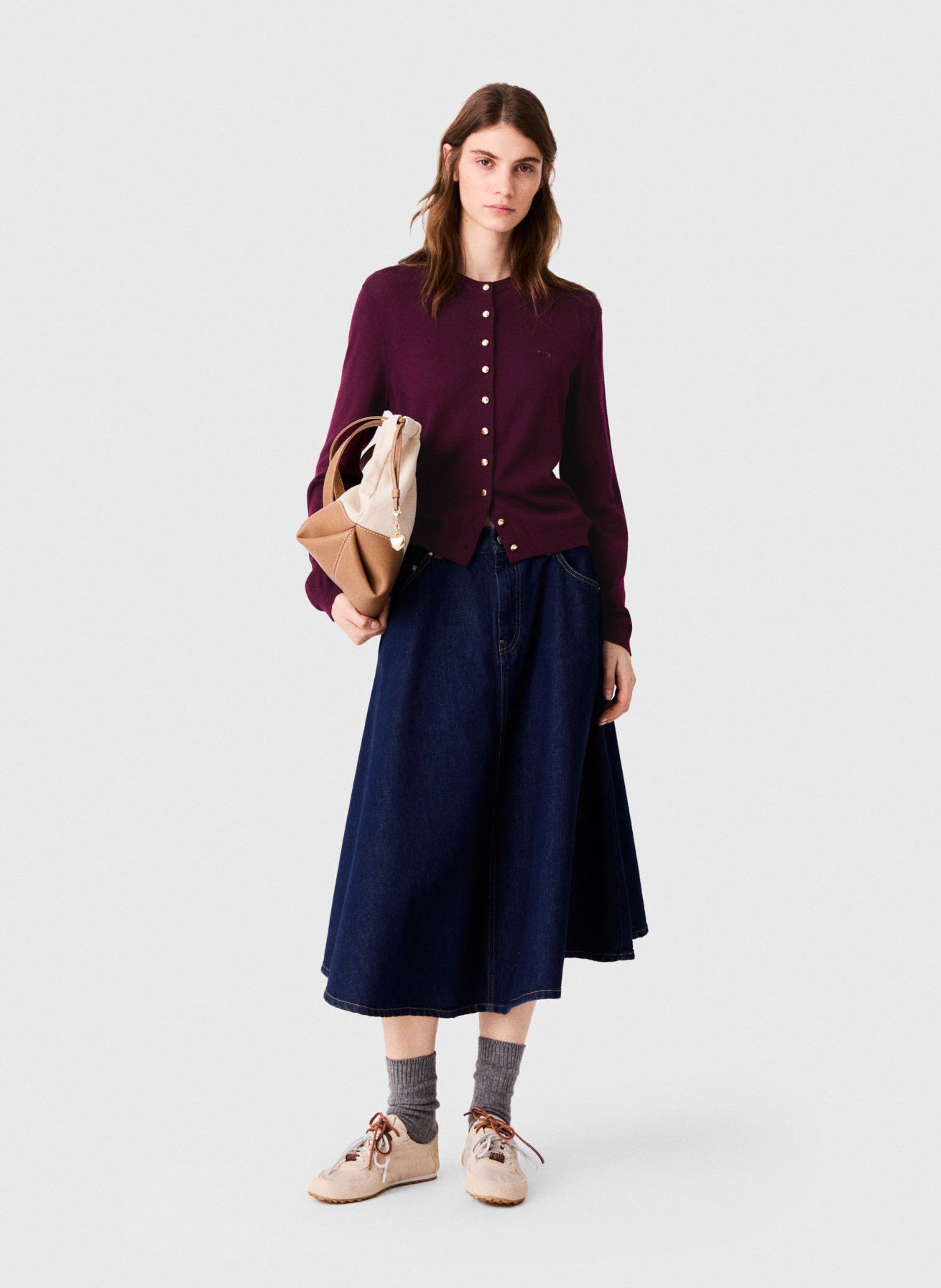 Rechte wollen cardigan MAJE Violet