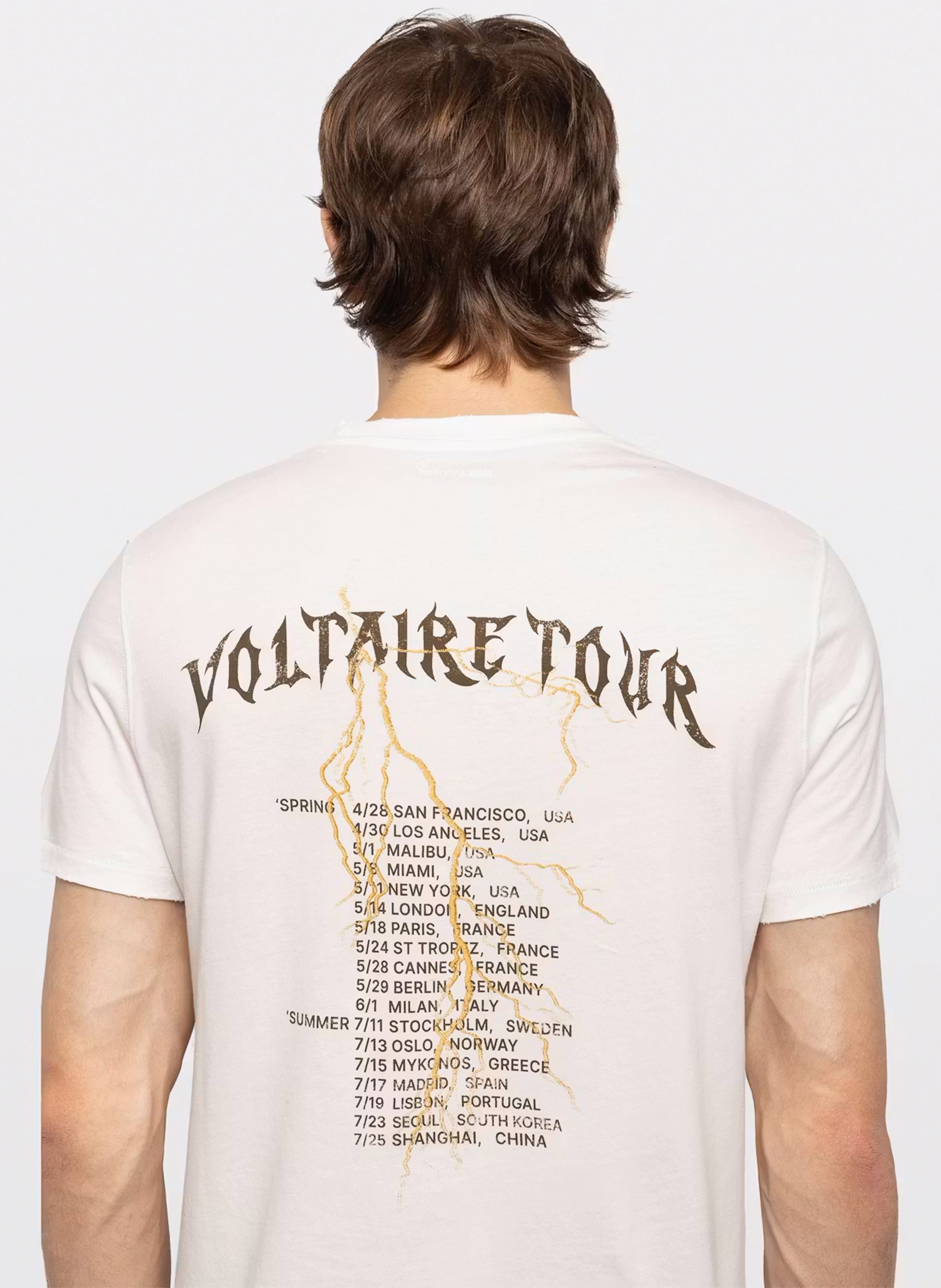 T-shirt scollo tondo serigrafata in cotone ZADIG&VOLTAIRE Bianco