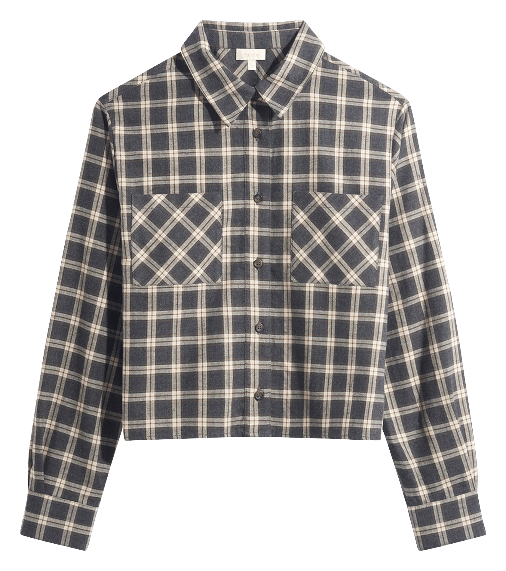 Chemise col classique en coton PABLO Gris