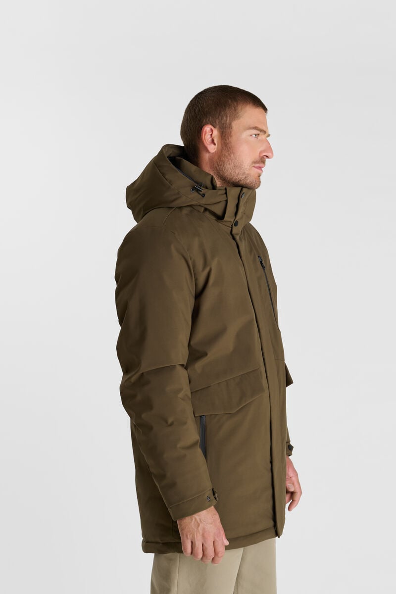 Zip-up hooded parka LE TEMPS DES CERISES Brown
