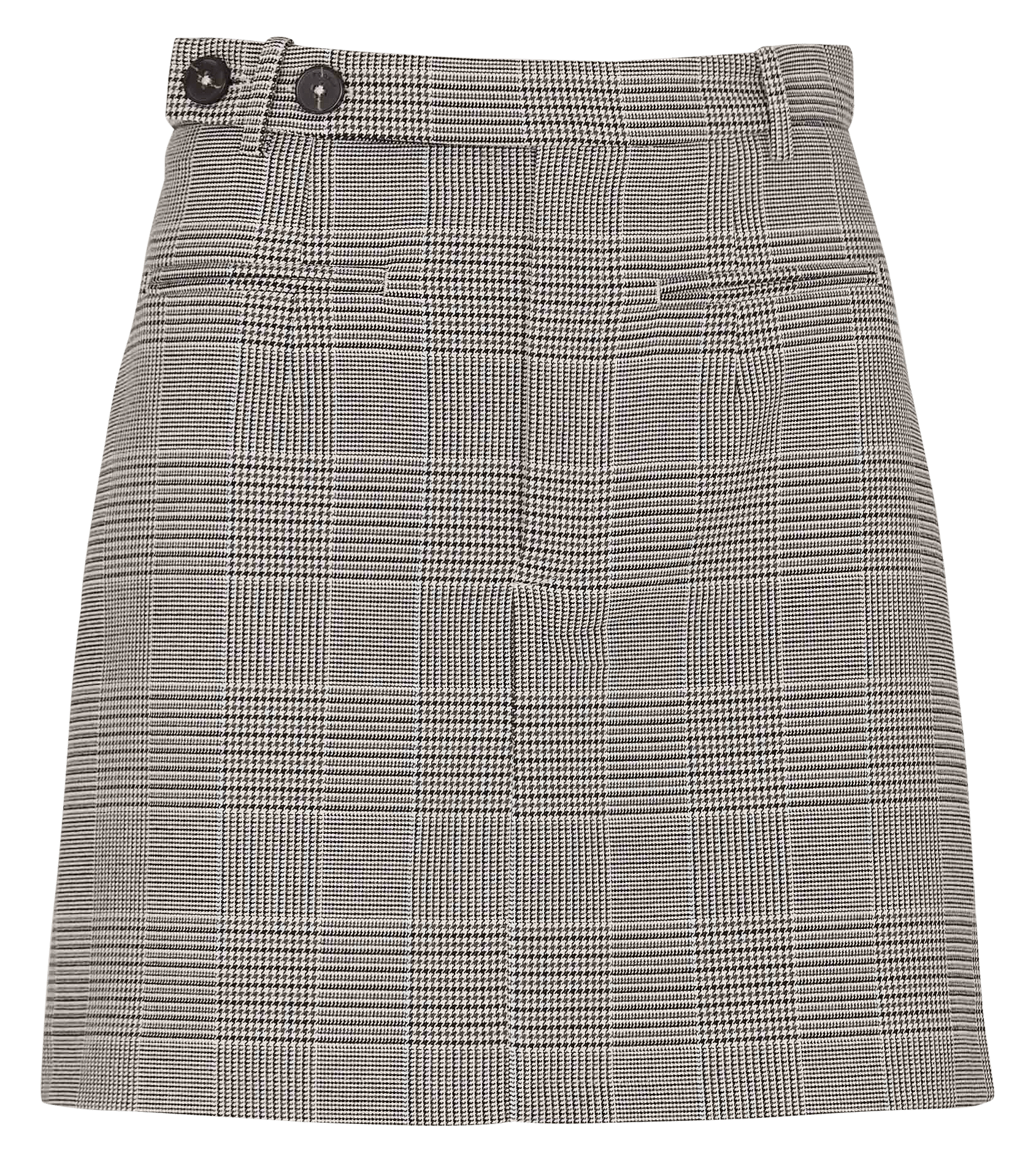 Jupe courte motif carreaux pied-de-puce KOOKAI Gris