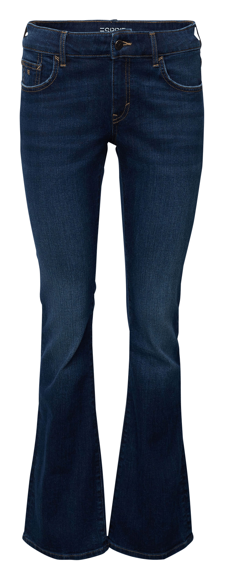 Flared cotton-blend jeans Blue dark wash Esprit - Women 993EE1B372 | Place  des Tendances