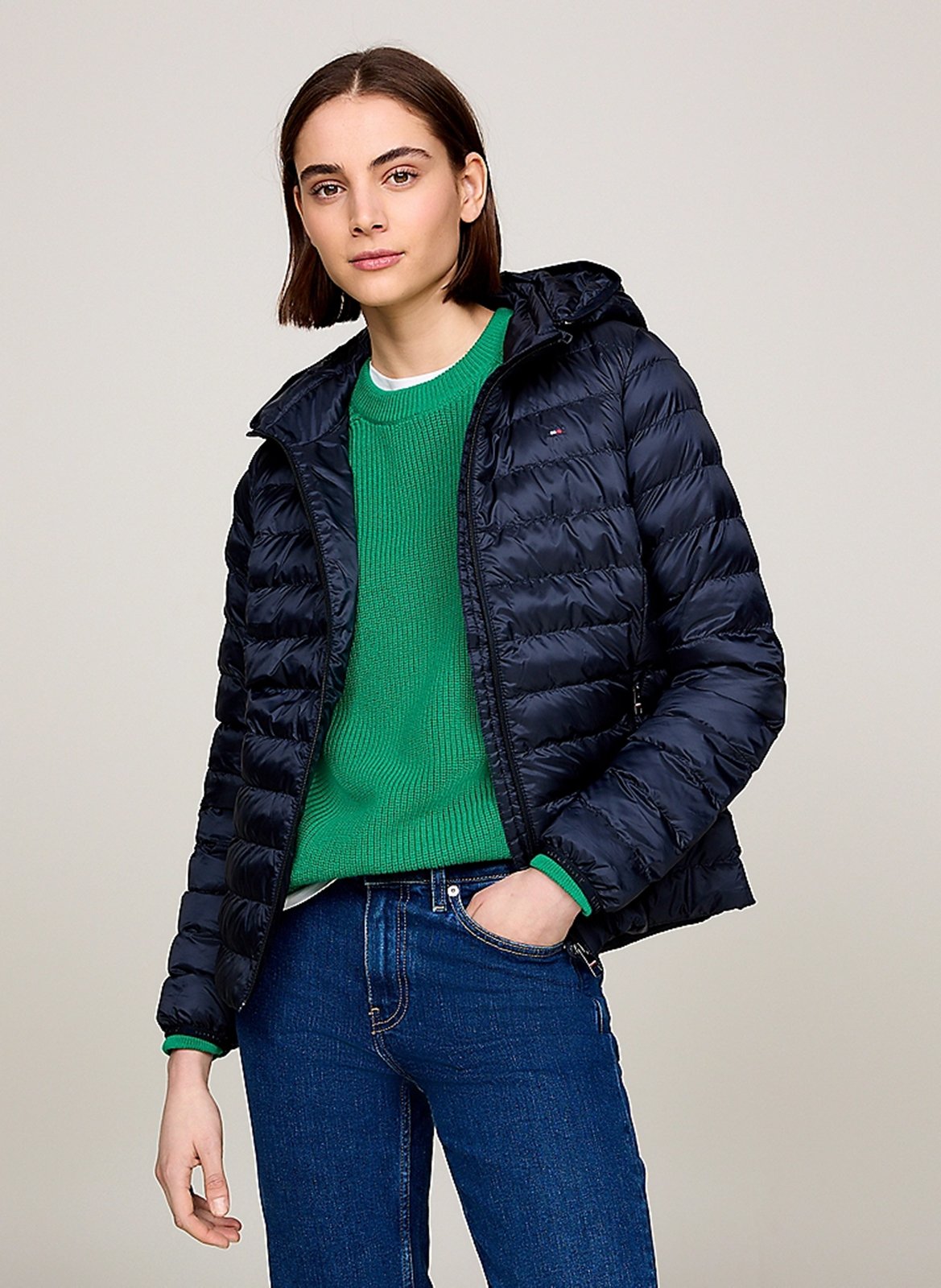 Doudoune à capuche TOMMY HILFIGER Bleu