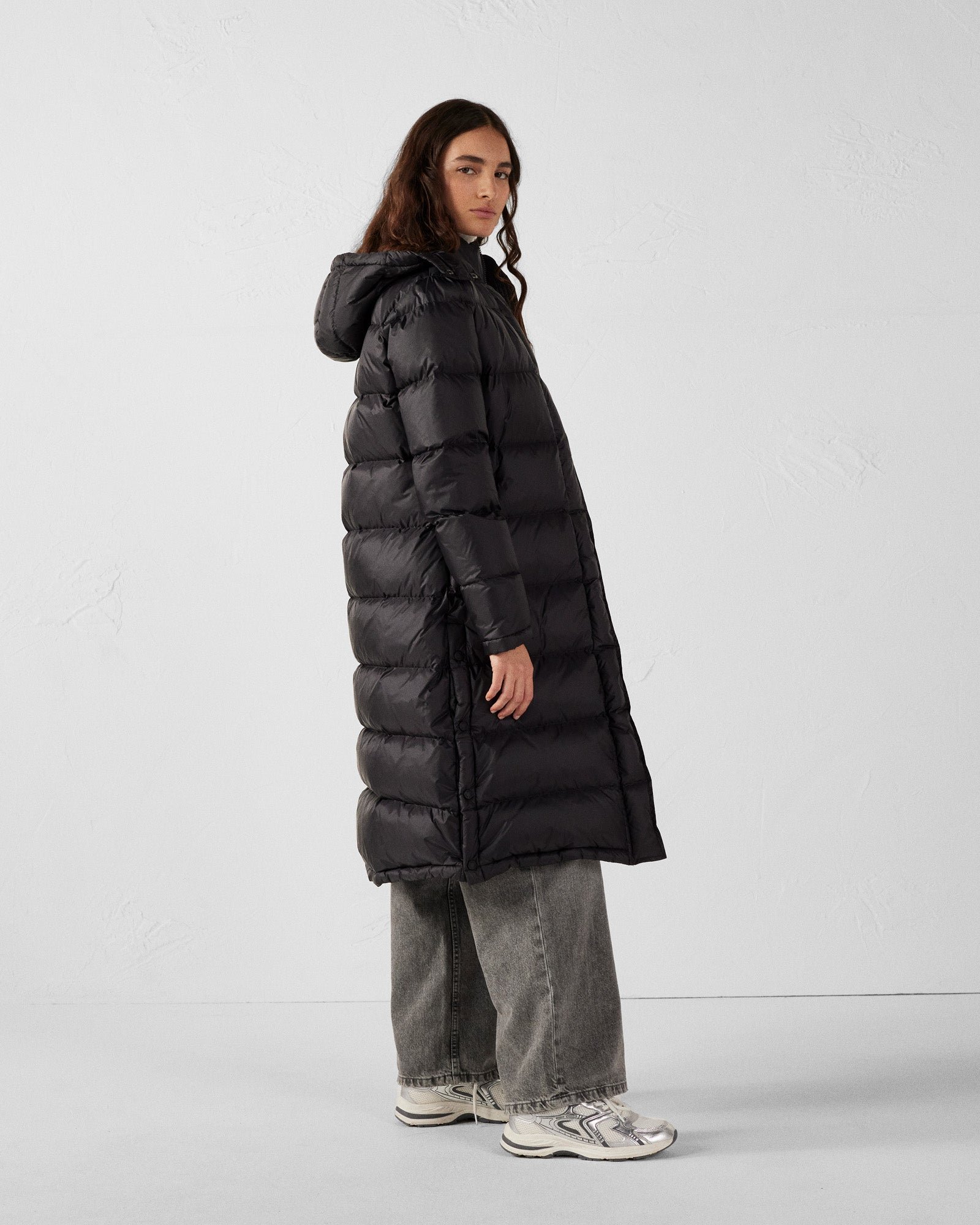 Doudoune longue à capuche grand froid karachi JOTT Noir