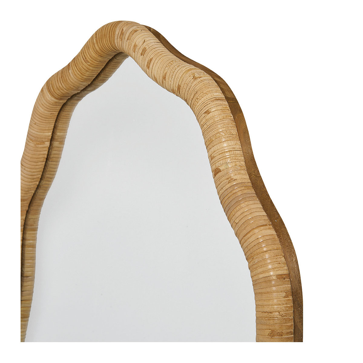 Miroir en rotin BLANC D'IVOIRE Beige