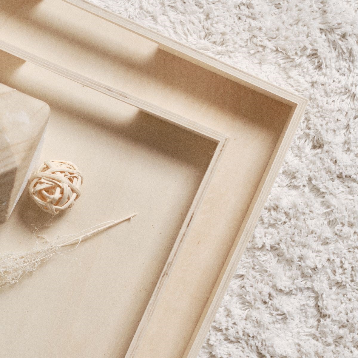 Set of 2 plywood trays FACTORY Beige