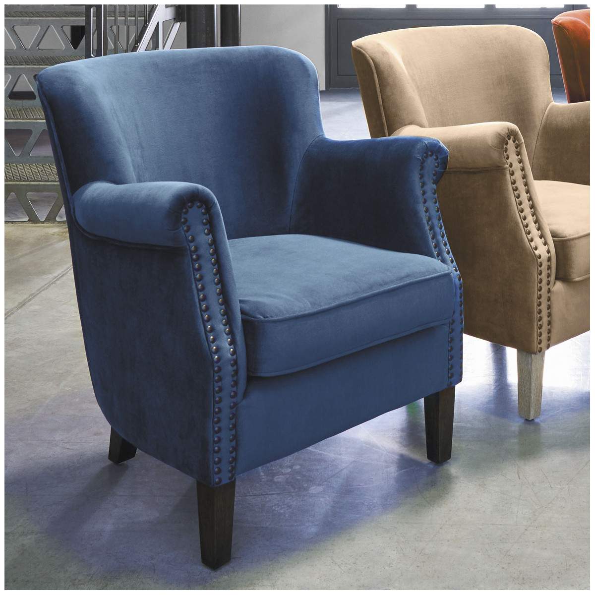 Pine armchair BLANC D'IVOIRE Blue