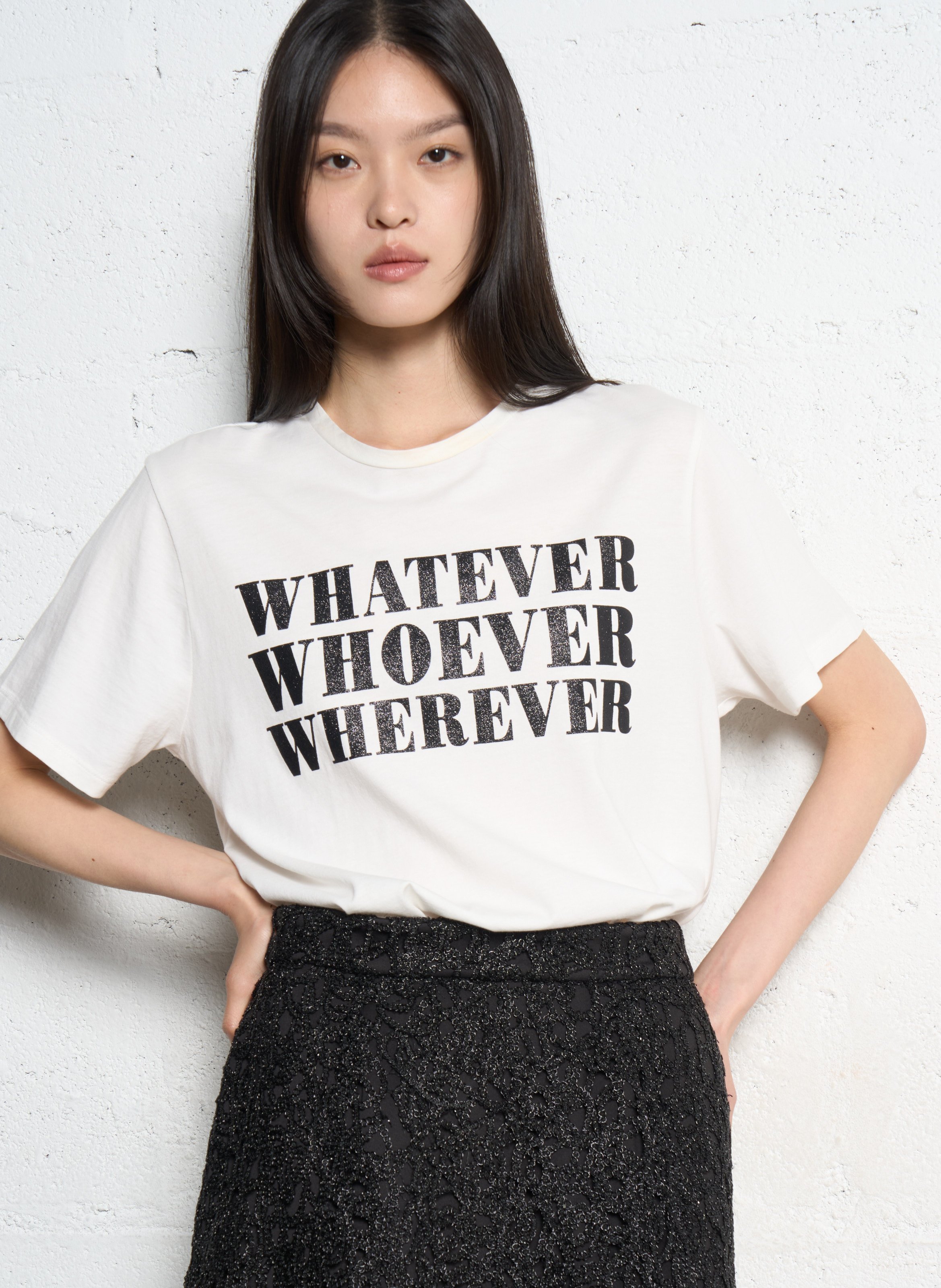 Baumwoll-Pullover mit Rundhalsausschnitt IKKS Weiss