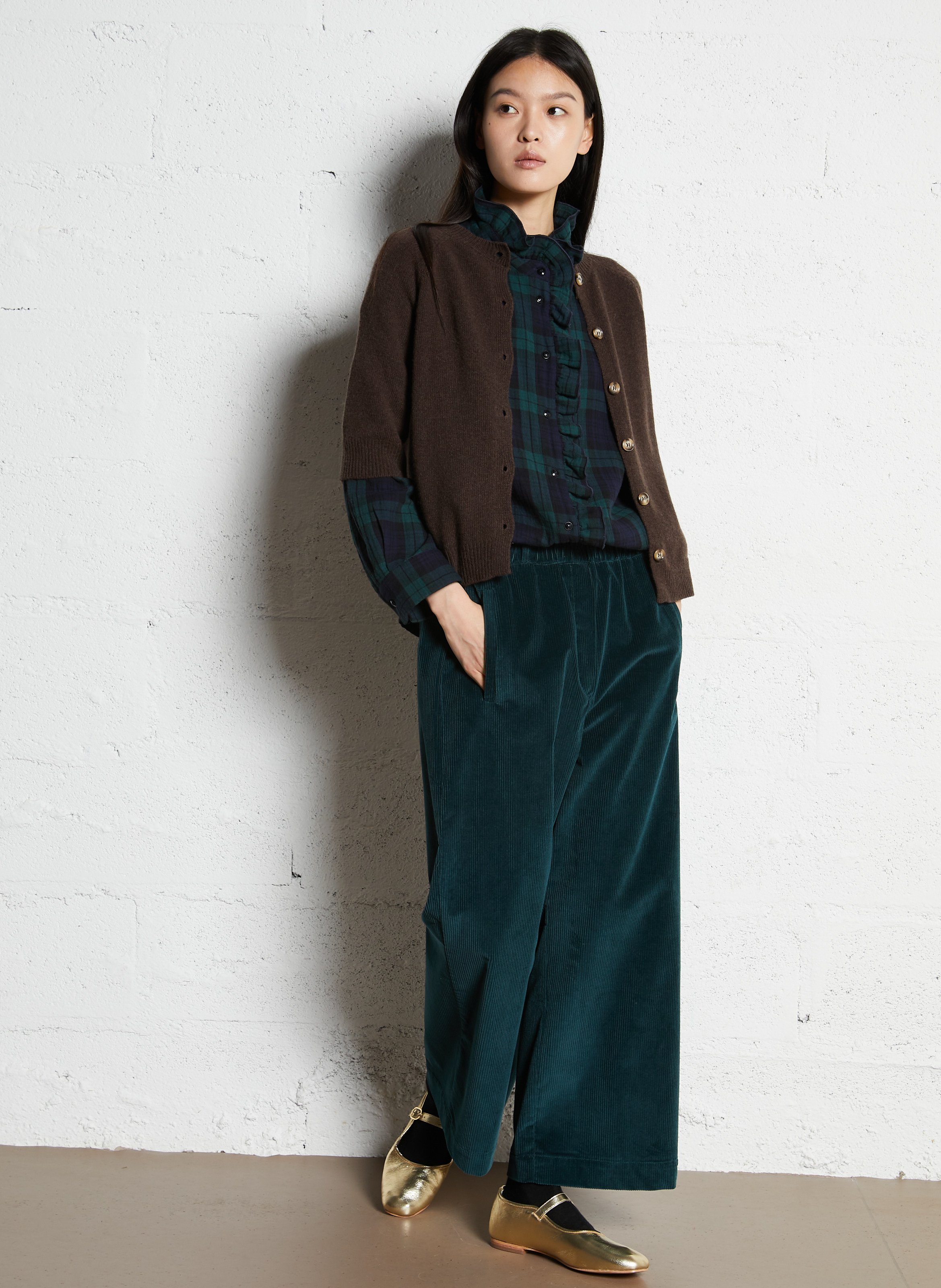 Straight-fit vest van wolmix SUZIE WINKLE Bruin