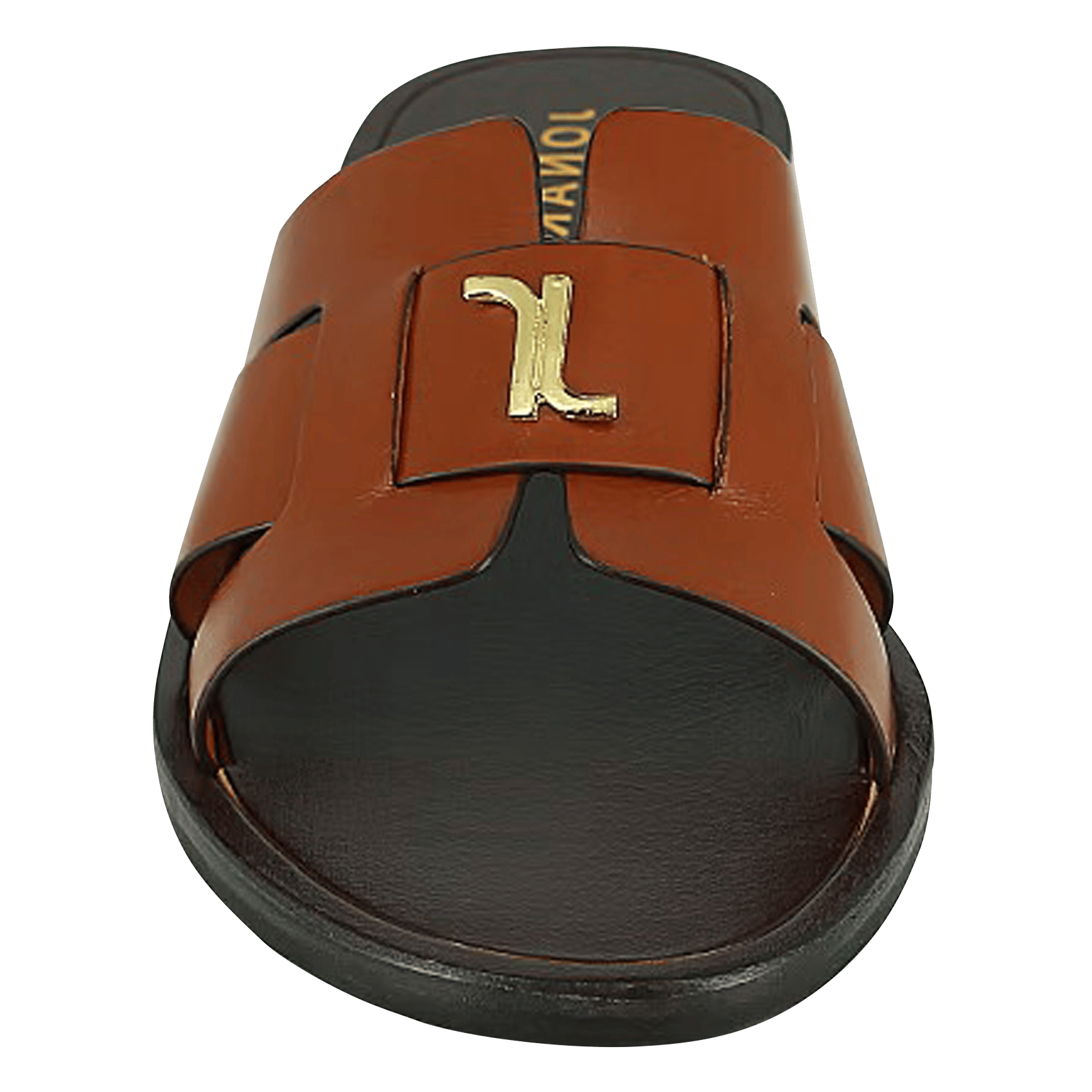 Aouda flat leather sandals JONAK Brown