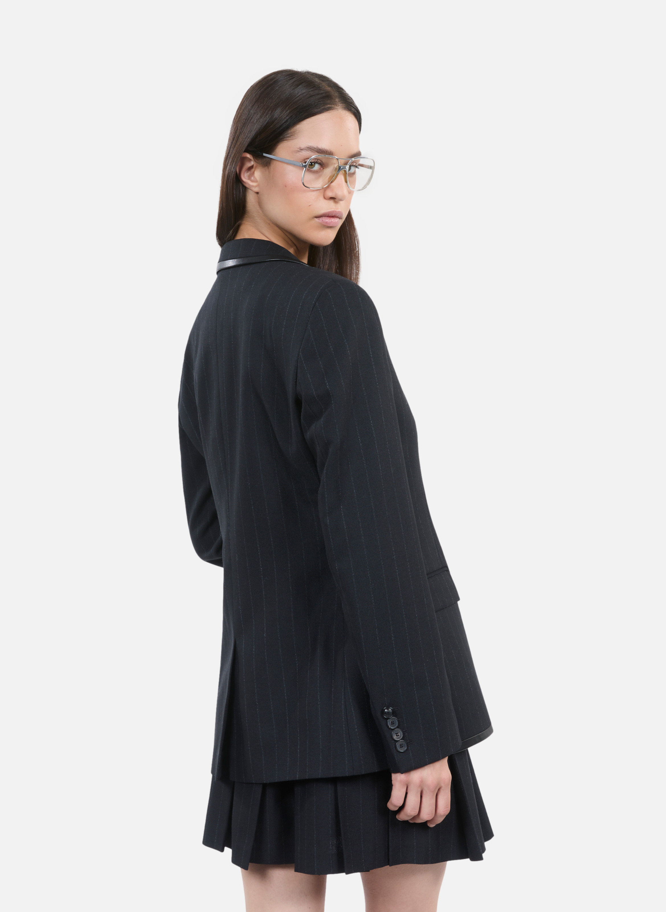 Wool-blend pinstripe jacket THE KOOPLES Black