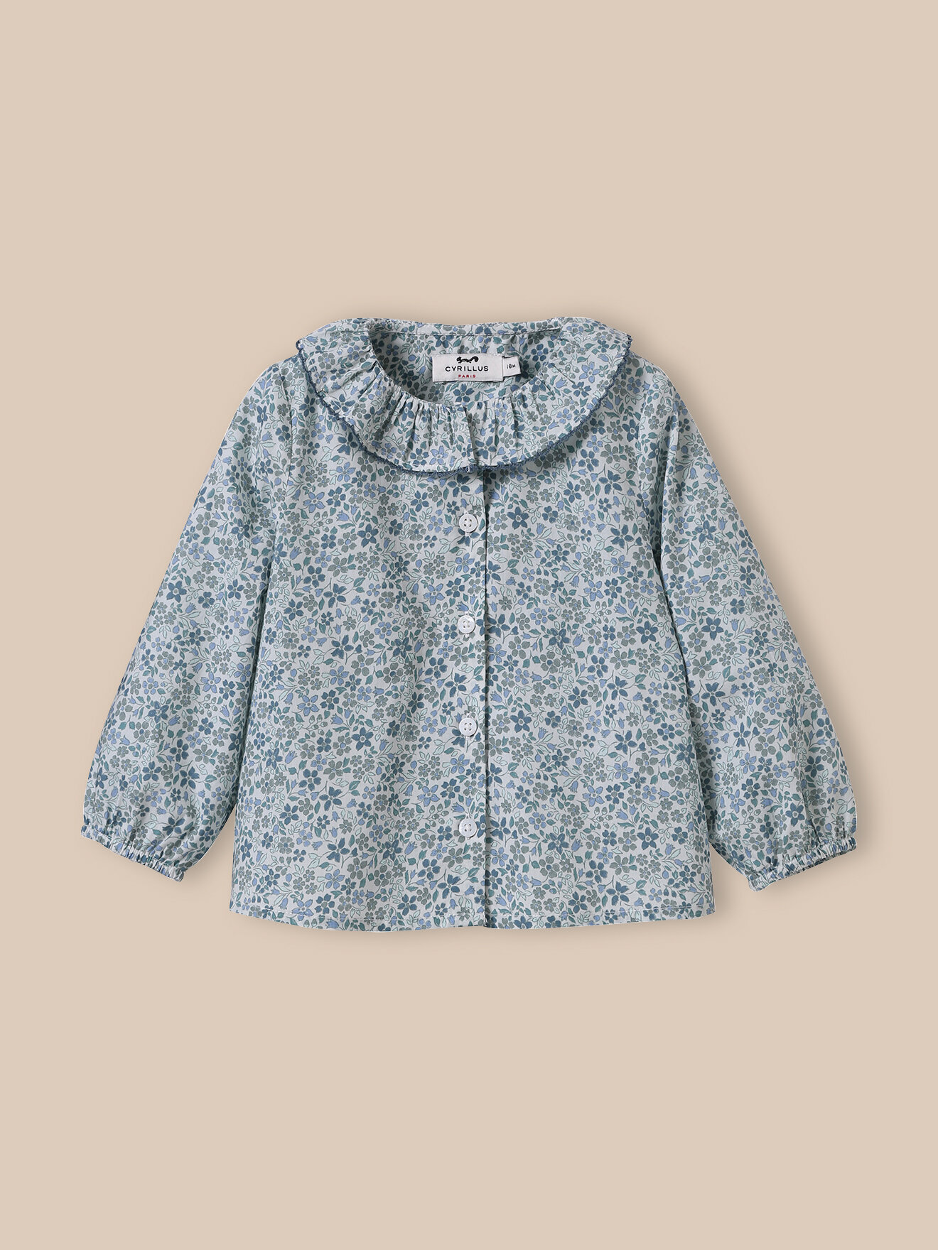 Jeanne printed blouse CYRILLUS Blue