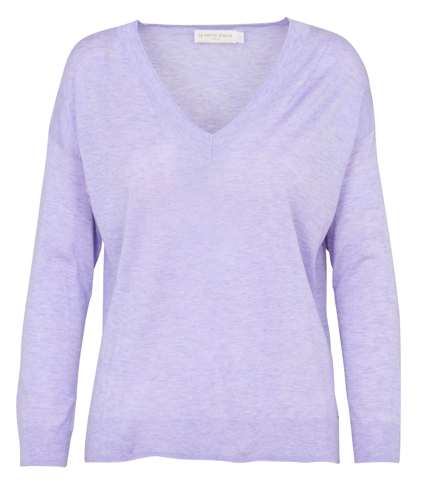 Pull maille fine ample LA PETITE ETOILE Violet