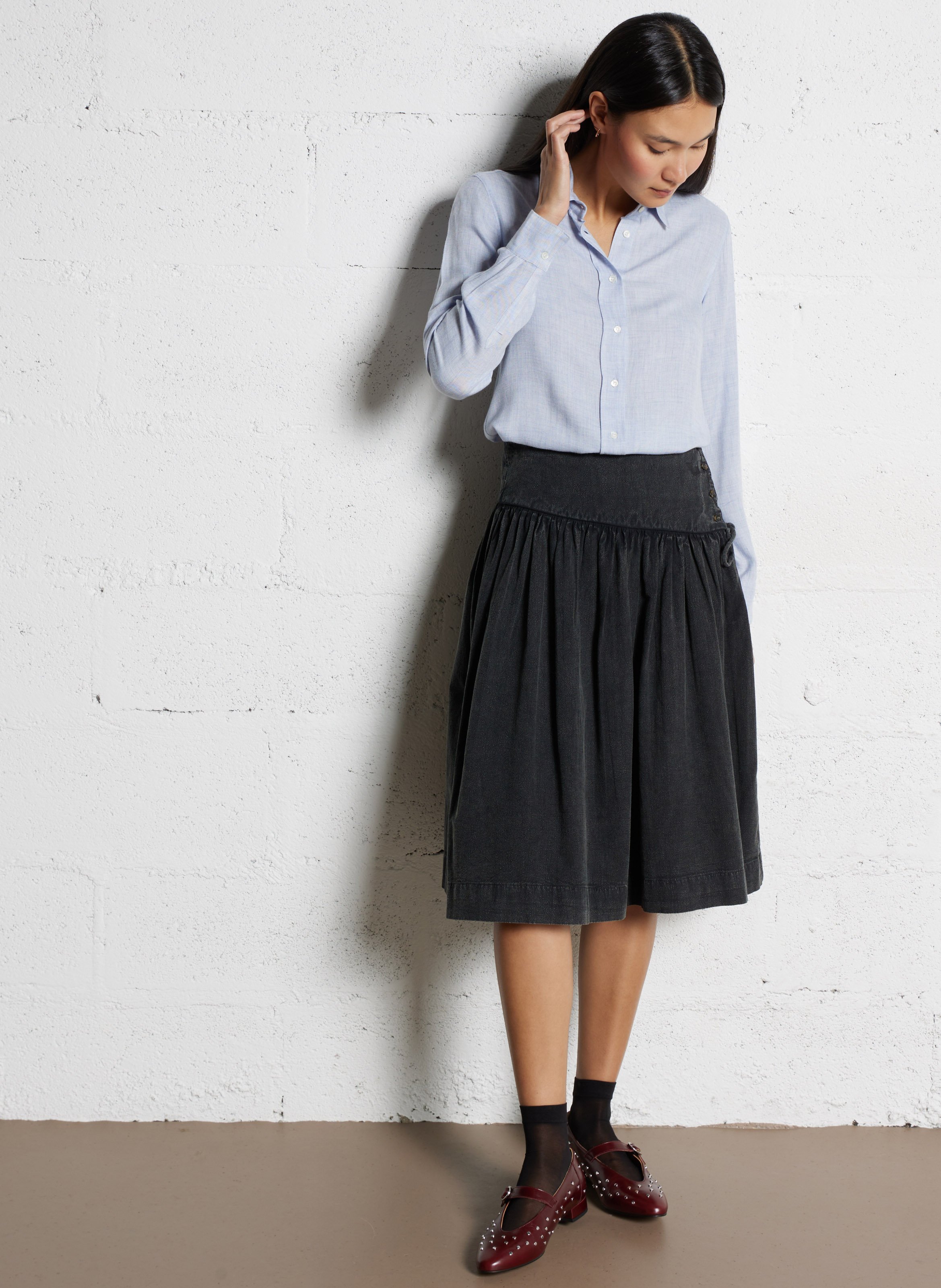 Chemise droite col classique  HARTFORD Bleu