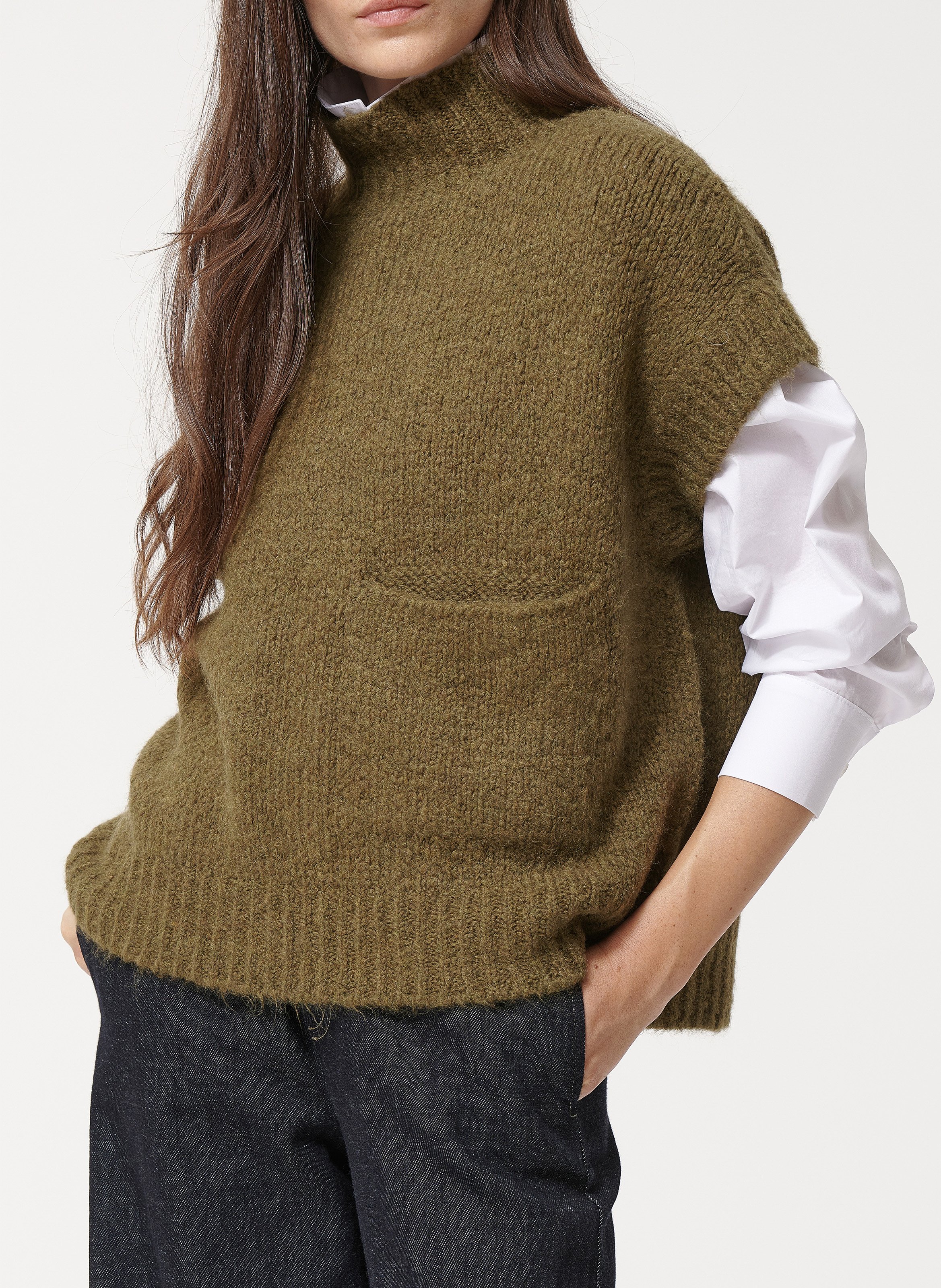 Pull col montant  HUMILITY Vert