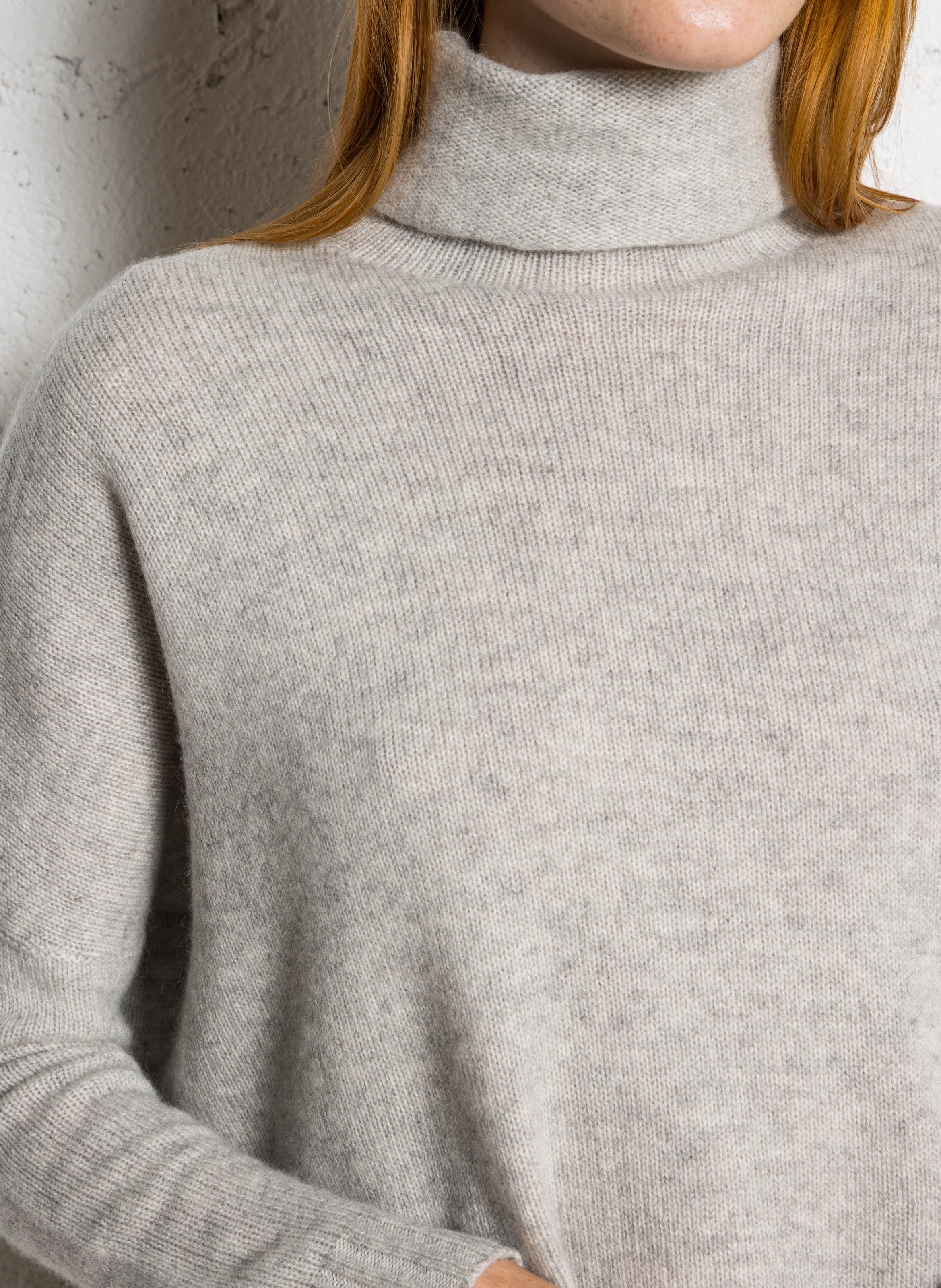 Pull col roulé en cachemire KUJTEN Beige