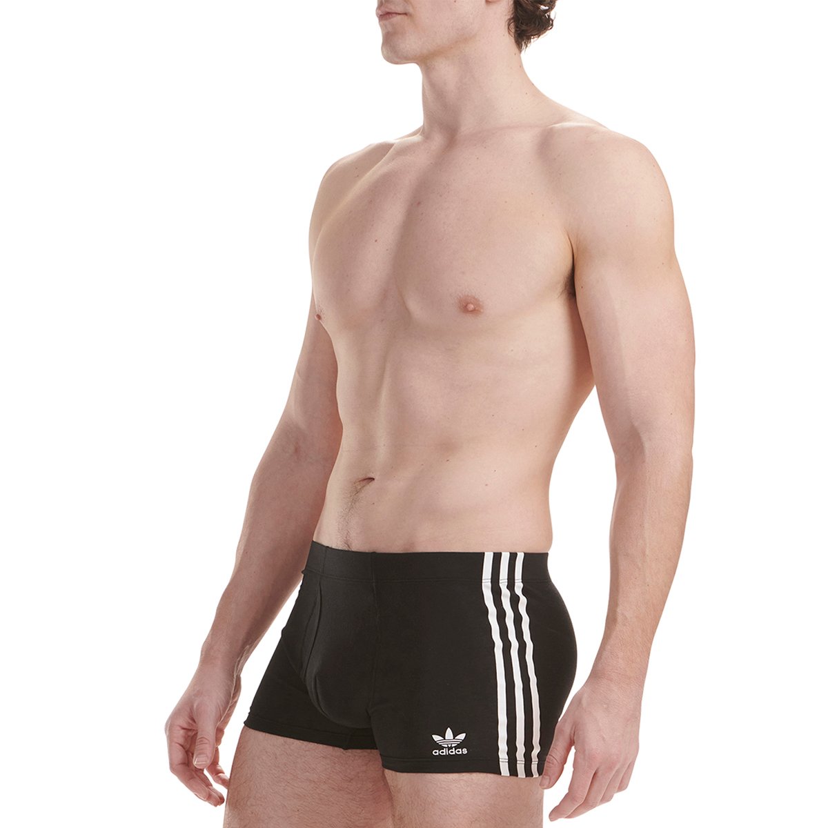Flex cotton 3-stripe boxer shorts, pack of 3 ADIDAS UNDERWEAR Black