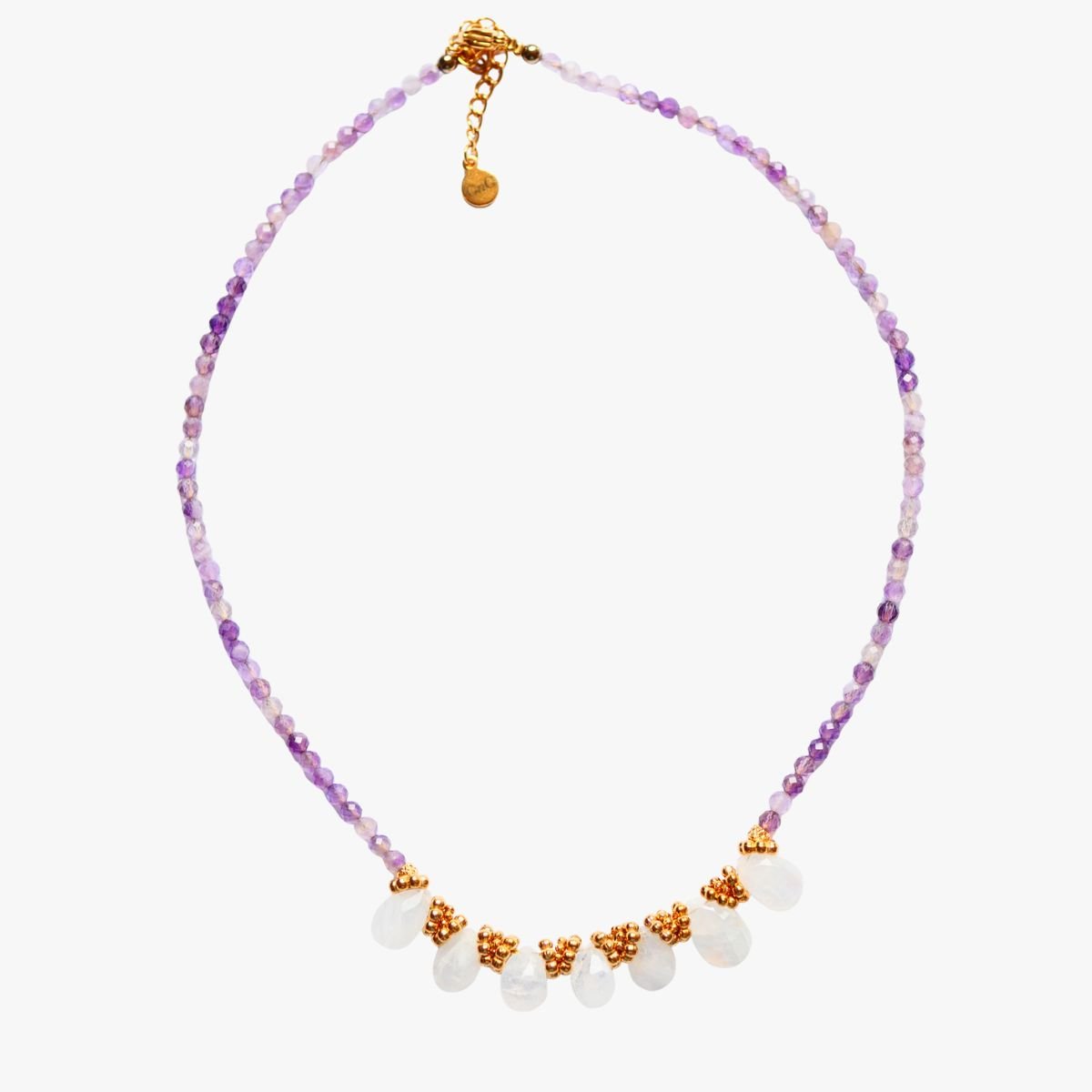 Amethyst necklace GINANDGER Purple