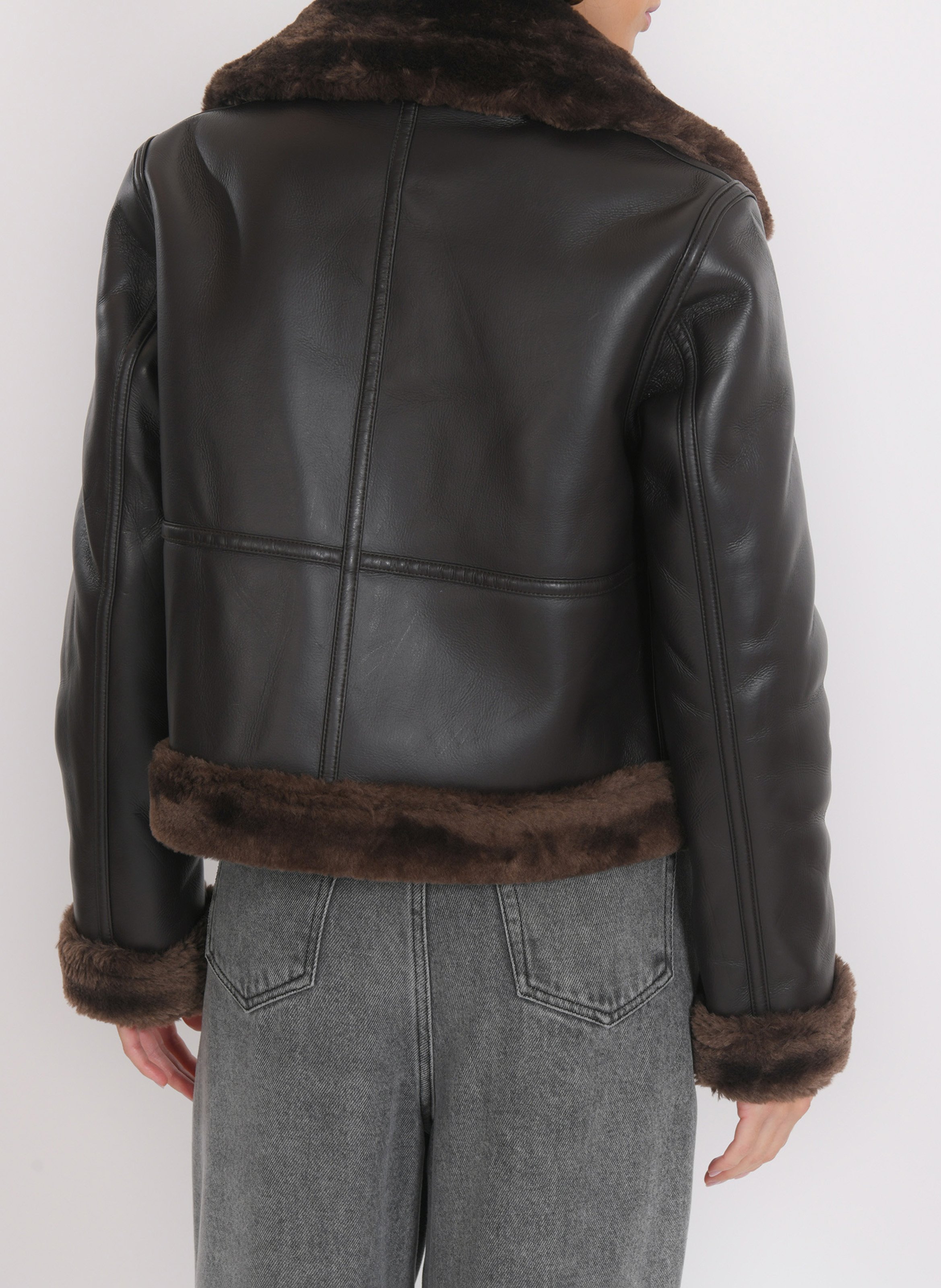 Straight jacket with classic collar KOOKAI Brown