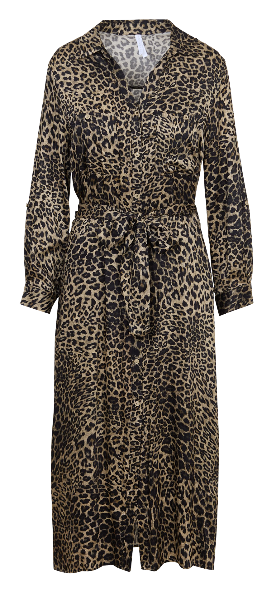 Robe longue col V imprimé léopard IMPERIAL Multicolore